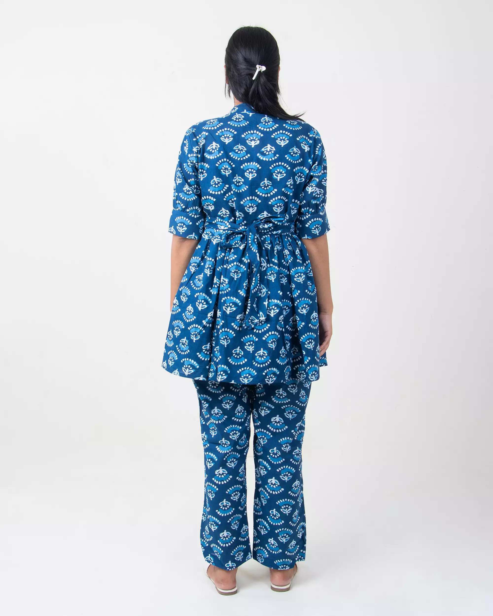 Hand Block Floral Cotton Ladies Co-Ord Set - Image 5
