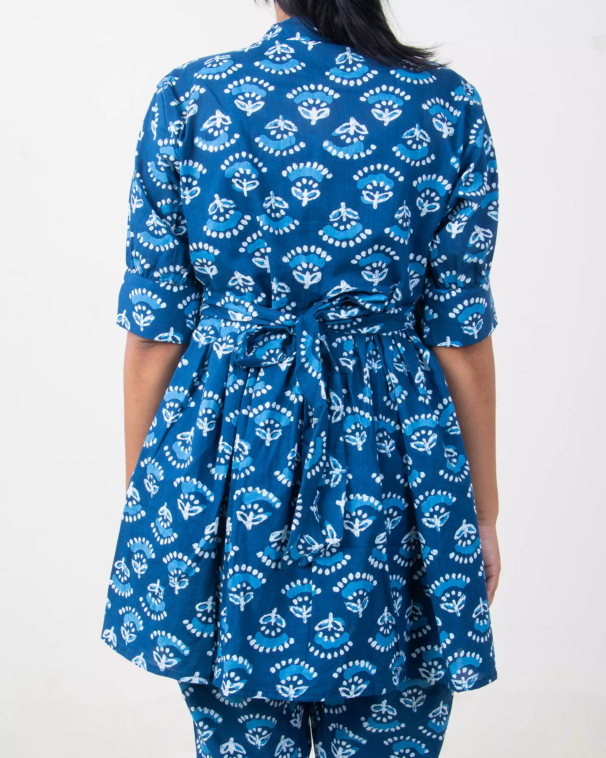 Hand Block Floral Cotton Ladies Co-Ord Set - Image 7