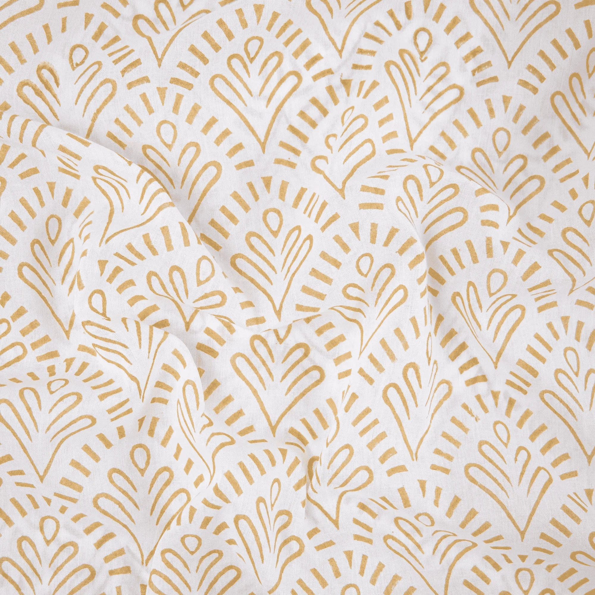 Indian Hand Block Pure Cotton Printed Textile Fabric - Image 4