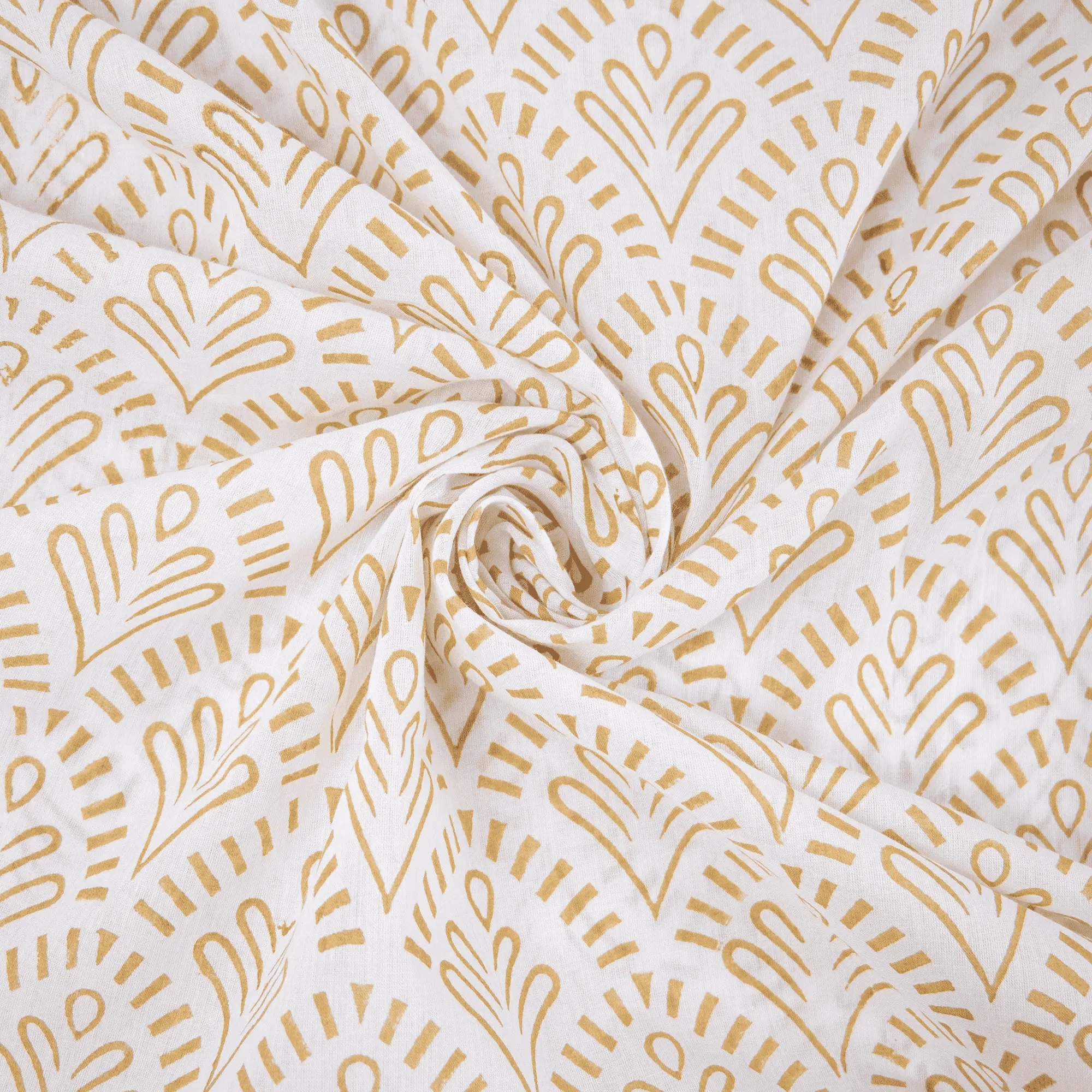 Indian Hand Block Pure Cotton Printed Textile Fabric - Image 5