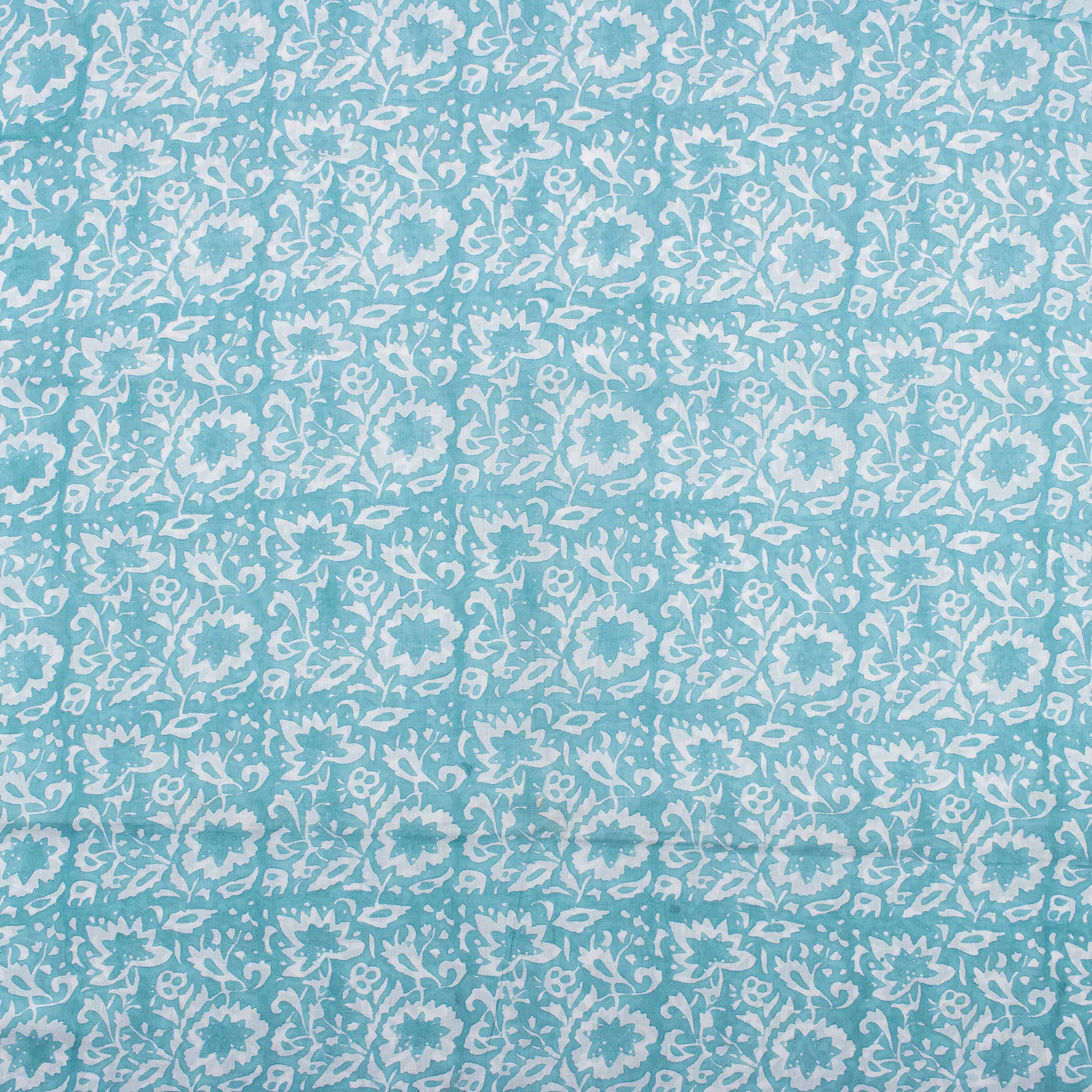 Floral Block Print Cotton Authentic Indian Fabric - Image 4