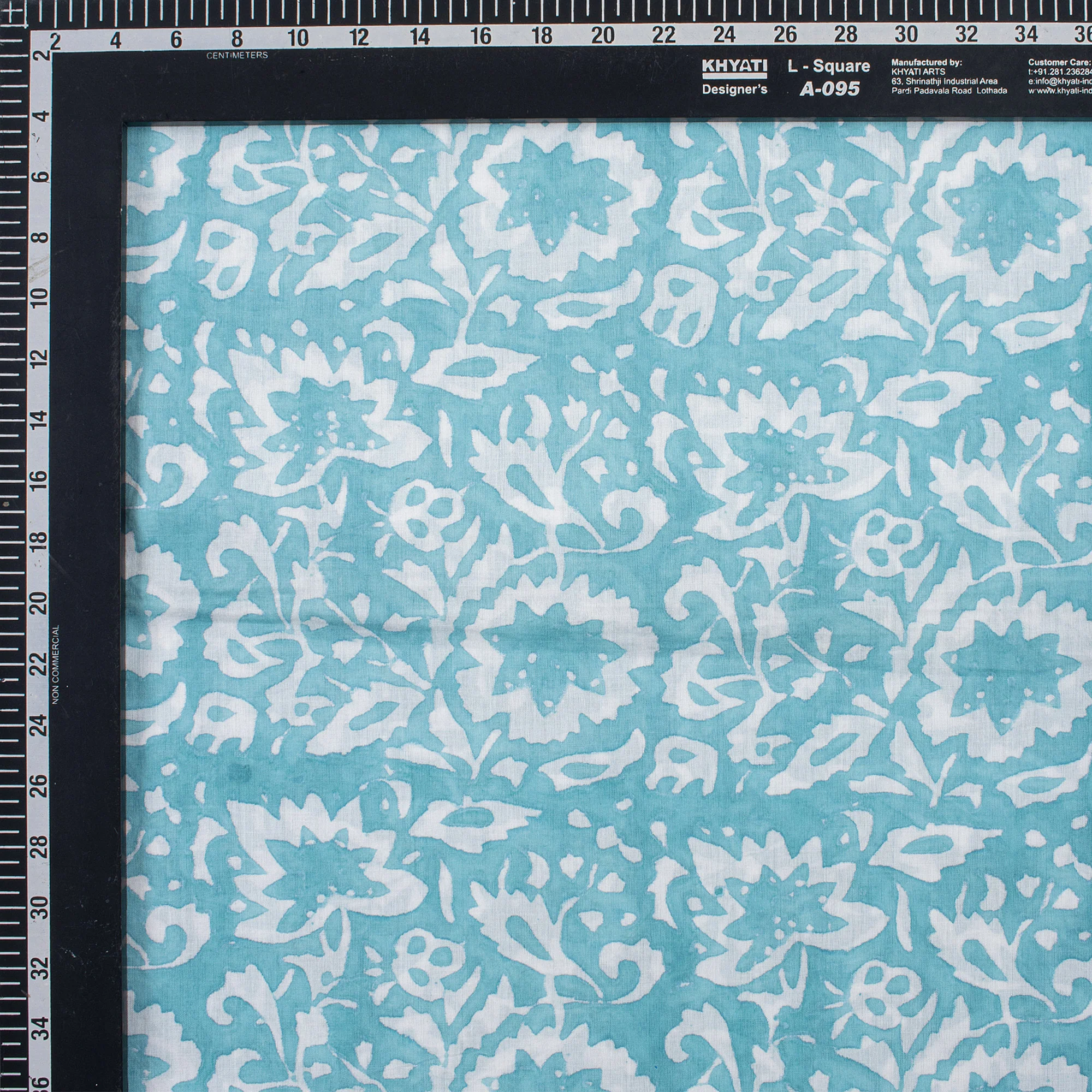 Floral Block Print Cotton Authentic Indian Fabric - Image 5