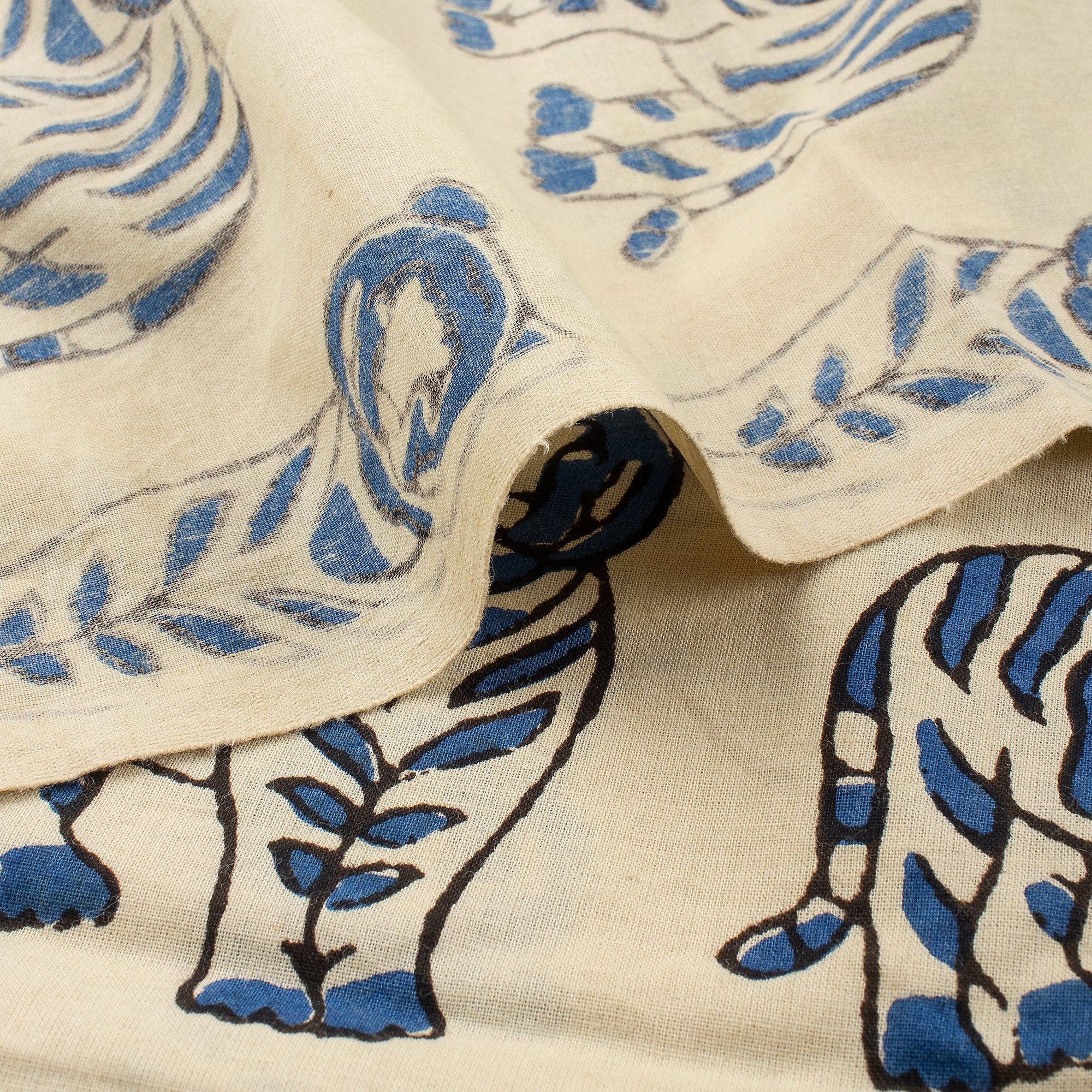 Hand Block Printed Cotton Bagru Fabric For Dress - Image 4
