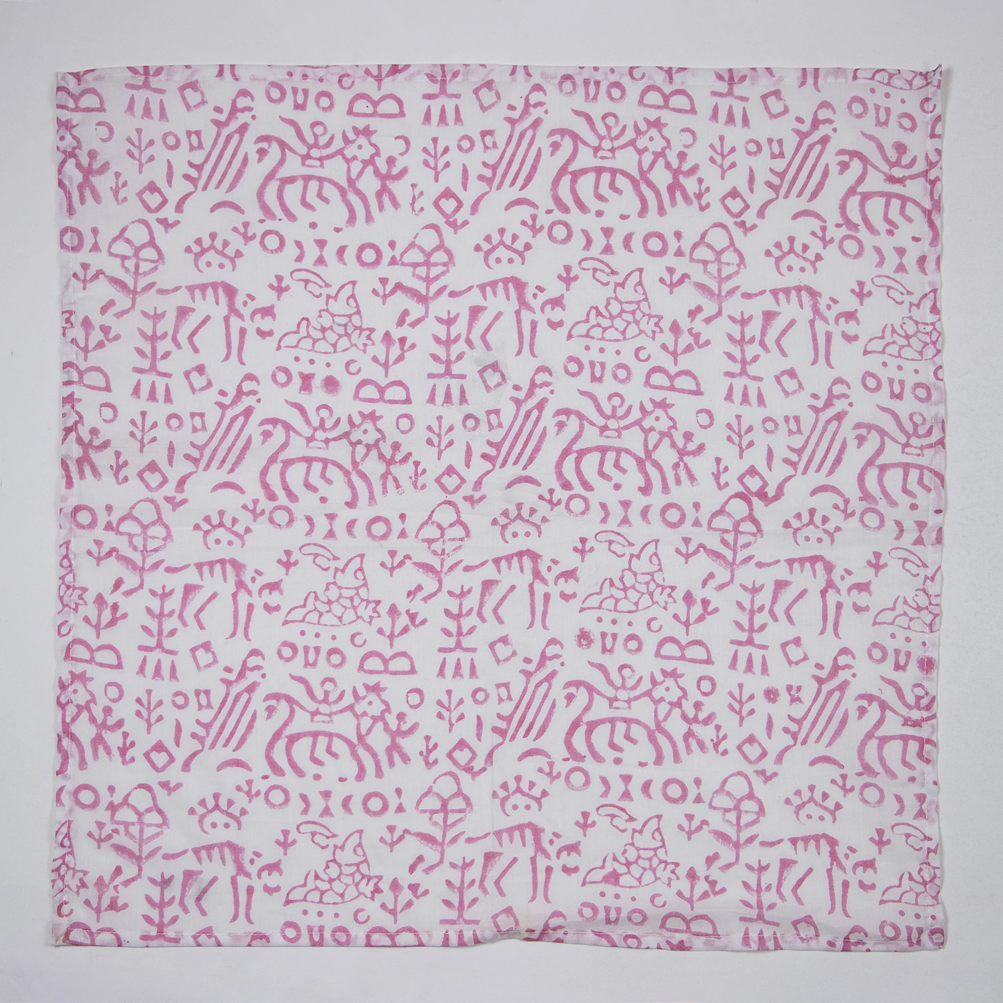Hand Block Printed Cotton Dining Napkin Cloth - Image 2