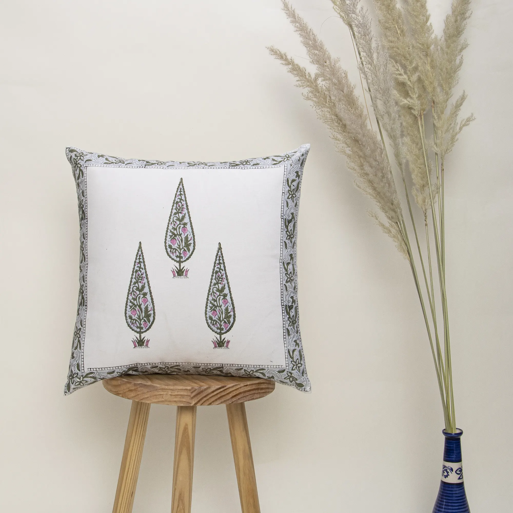 Hand Block Printed Cotton Cushion Cover
