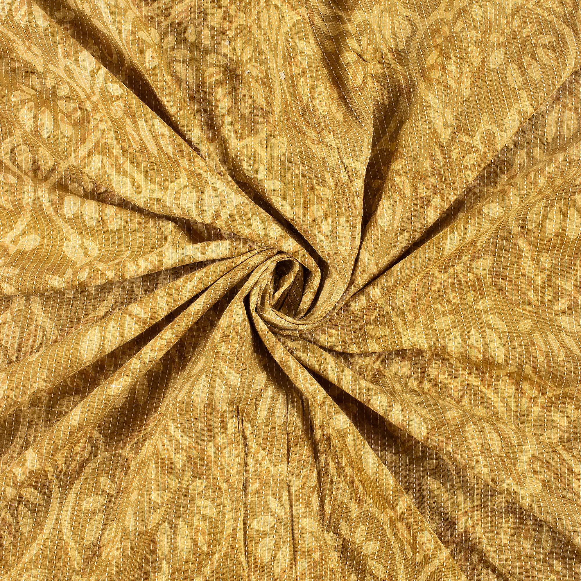 Hand Block Printed Dabu Kantha Fabric for Home Decor - Image 3