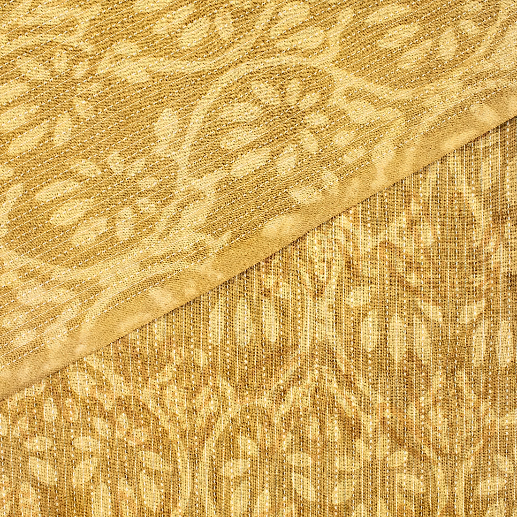 Hand Block Printed Dabu Kantha Fabric for Home Decor - Image 5