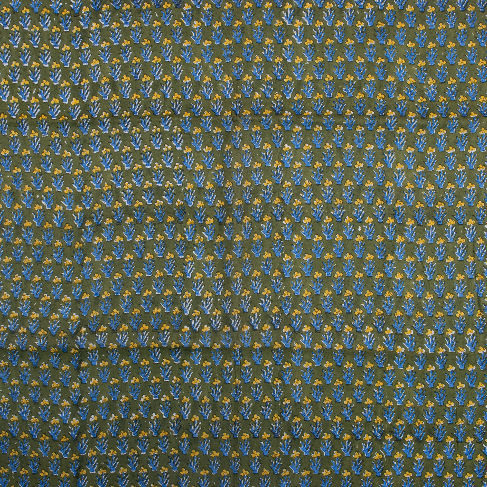 Multi Floral Dress Making Hand Block Printed Fabric - Image 5
