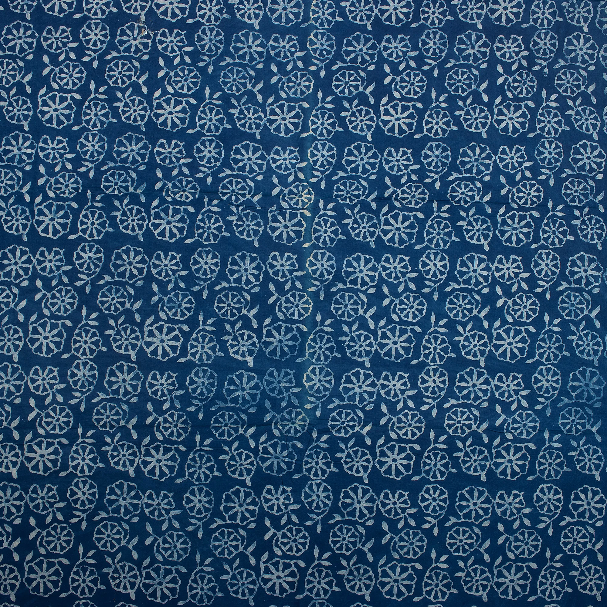 Hand Block Printed Indigo Blue Fabric for Kurti - Image 4