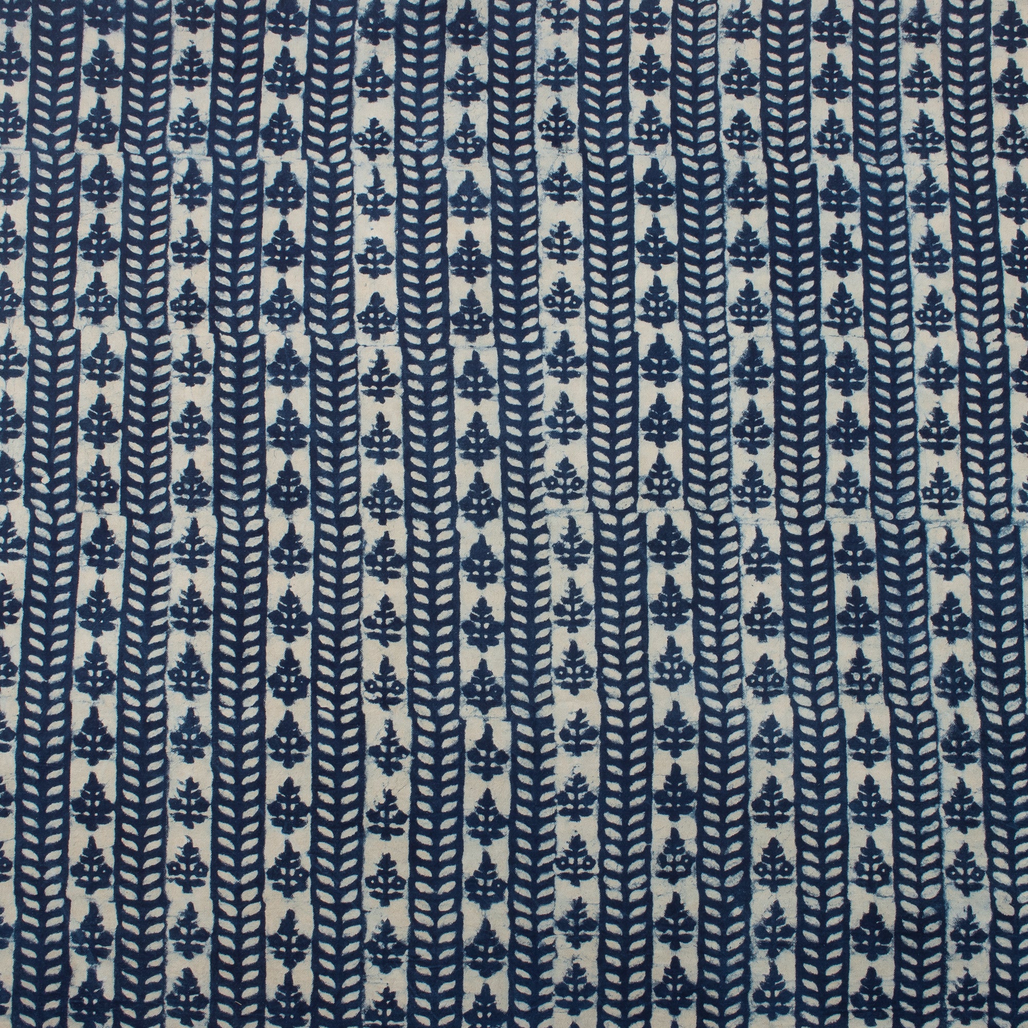 Handmade Block Printed Pure Cotton Leaf Pattern Fabric Cloth - Image 4
