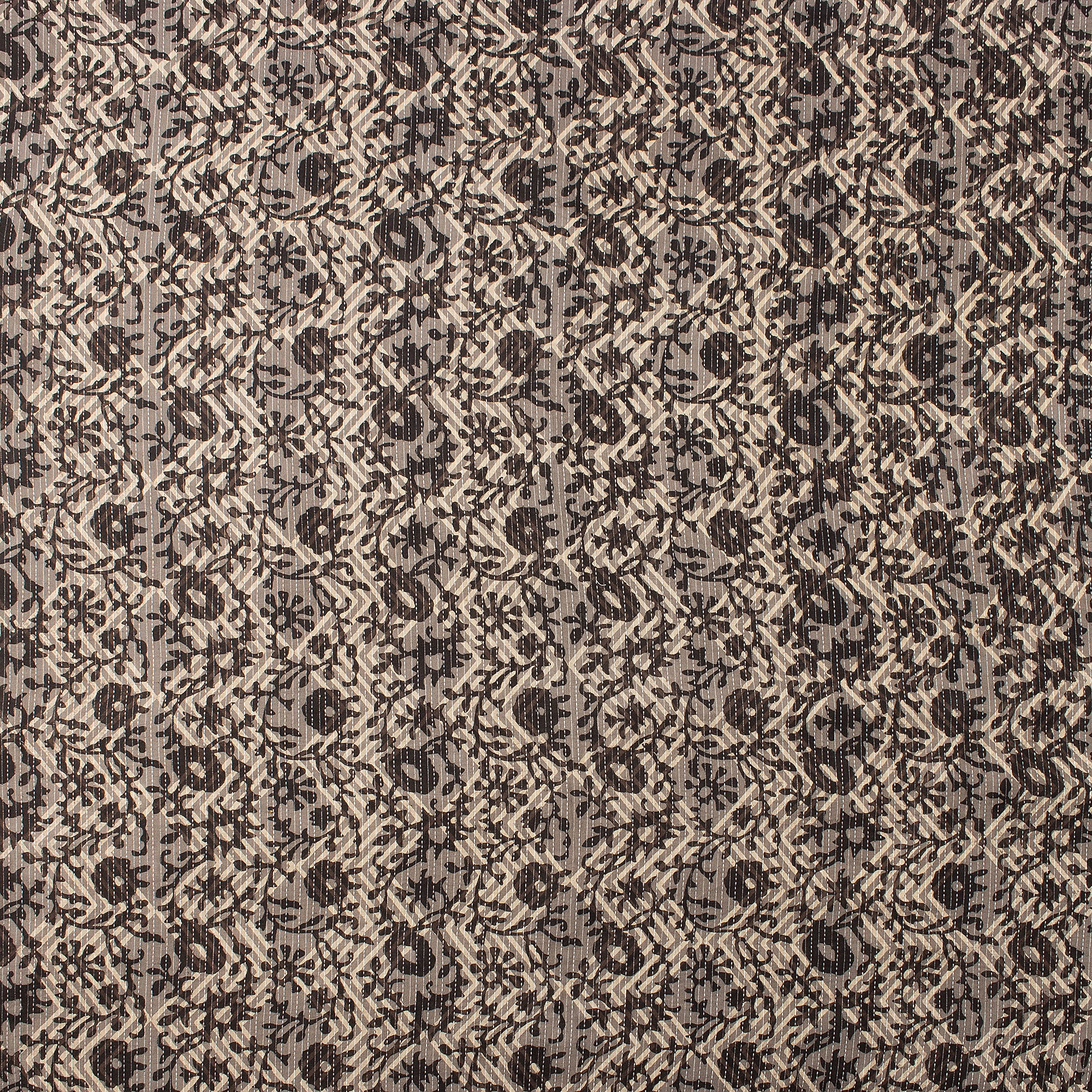 Hand Block Printed Pure Cotton Dabu Kantha Fabric - Image 2