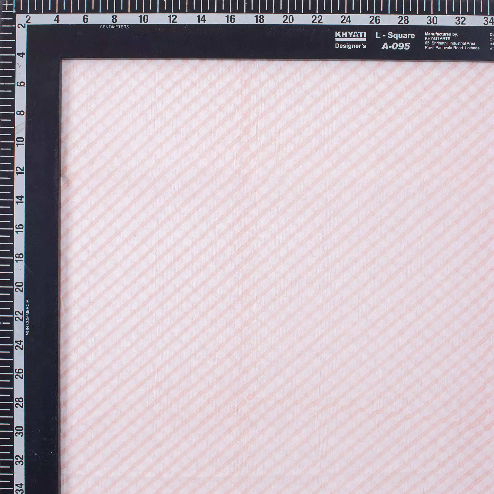 Stripe Hand Block Printed Pure Cotton Fabric for Kurti - Image 3