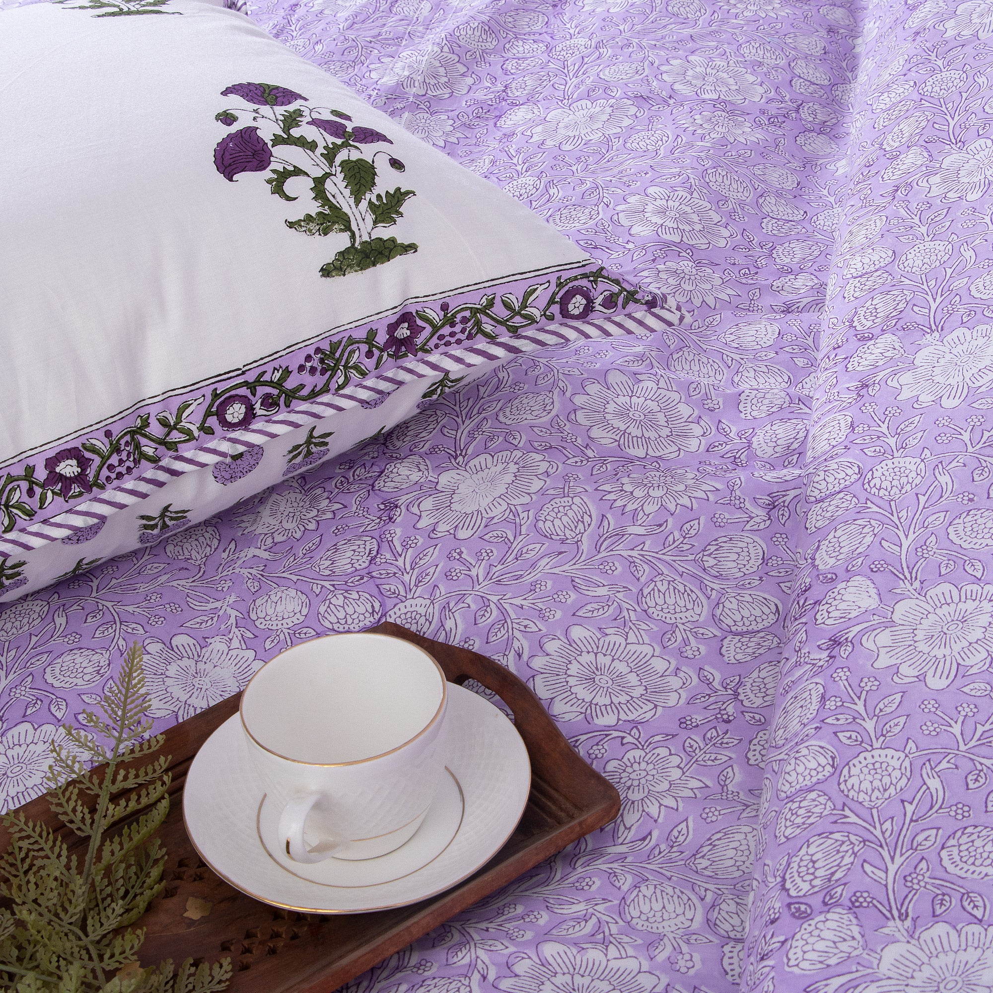 Indian Hand Block Printed Reversible Dohar Blanket - Image 5