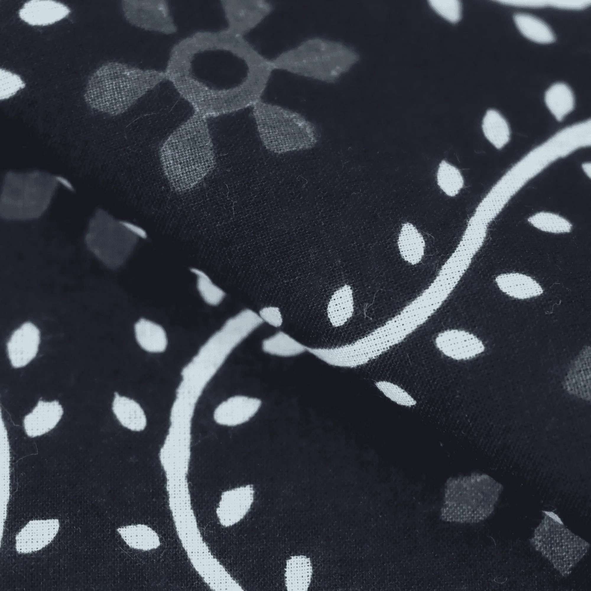 Indian Hand Block Pure Cotton Printed Women's Clothing Fabric - Image 2
