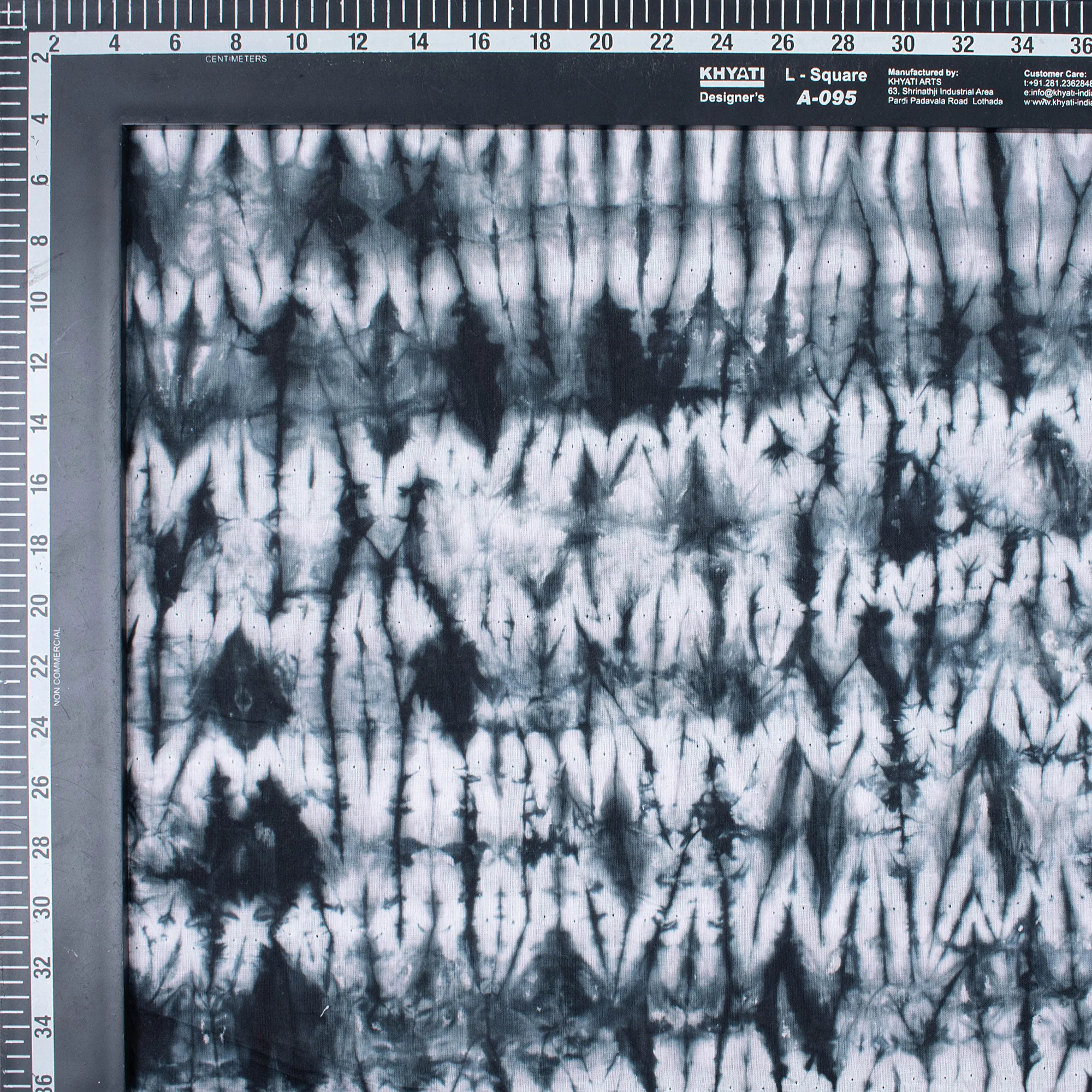 Hand Dyed Black Tie Dye Cotton Fabric - Indian Napkin Fabric - Image 3