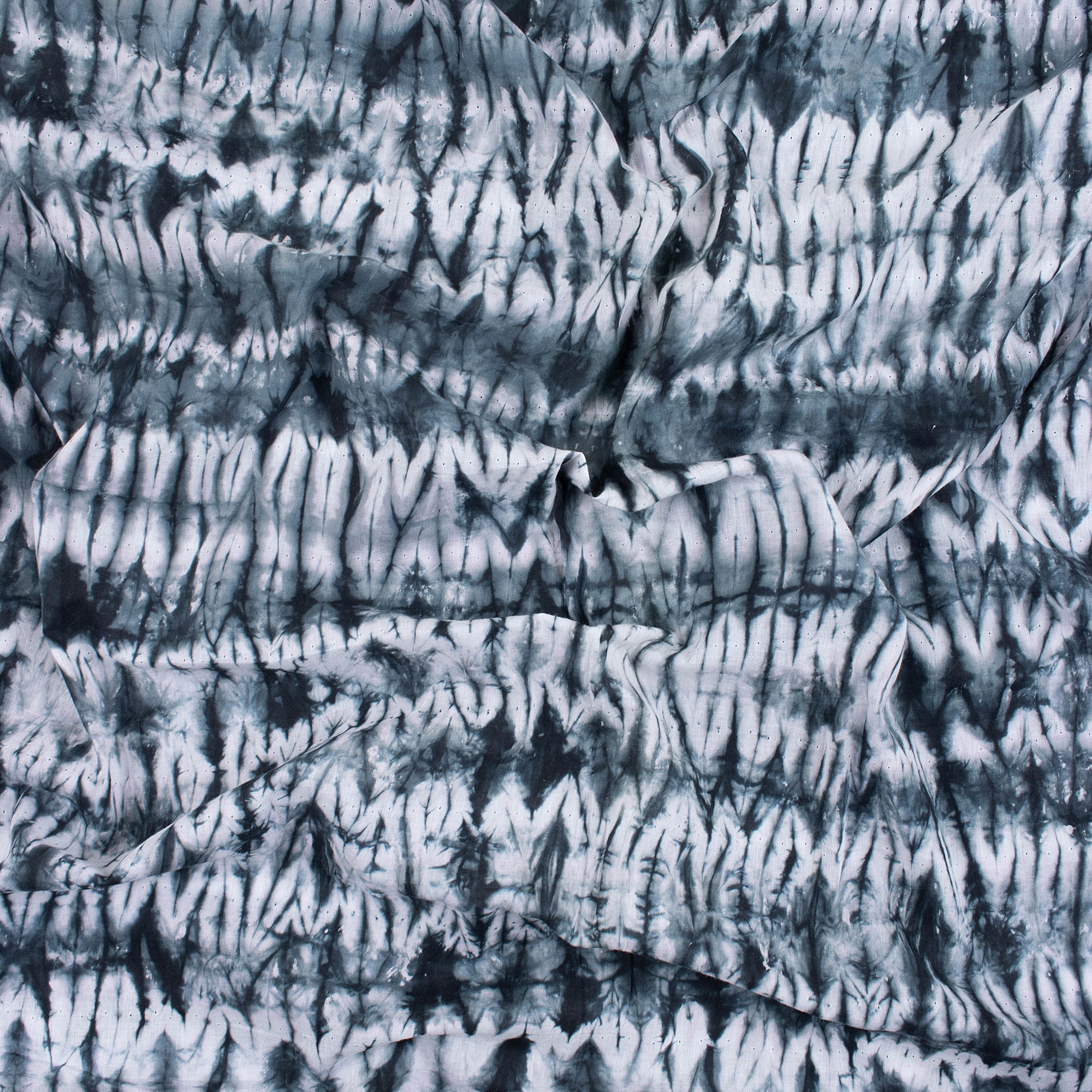 Hand Dyed Black Tie Dye Cotton Fabric - Indian Napkin Fabric - Image 5