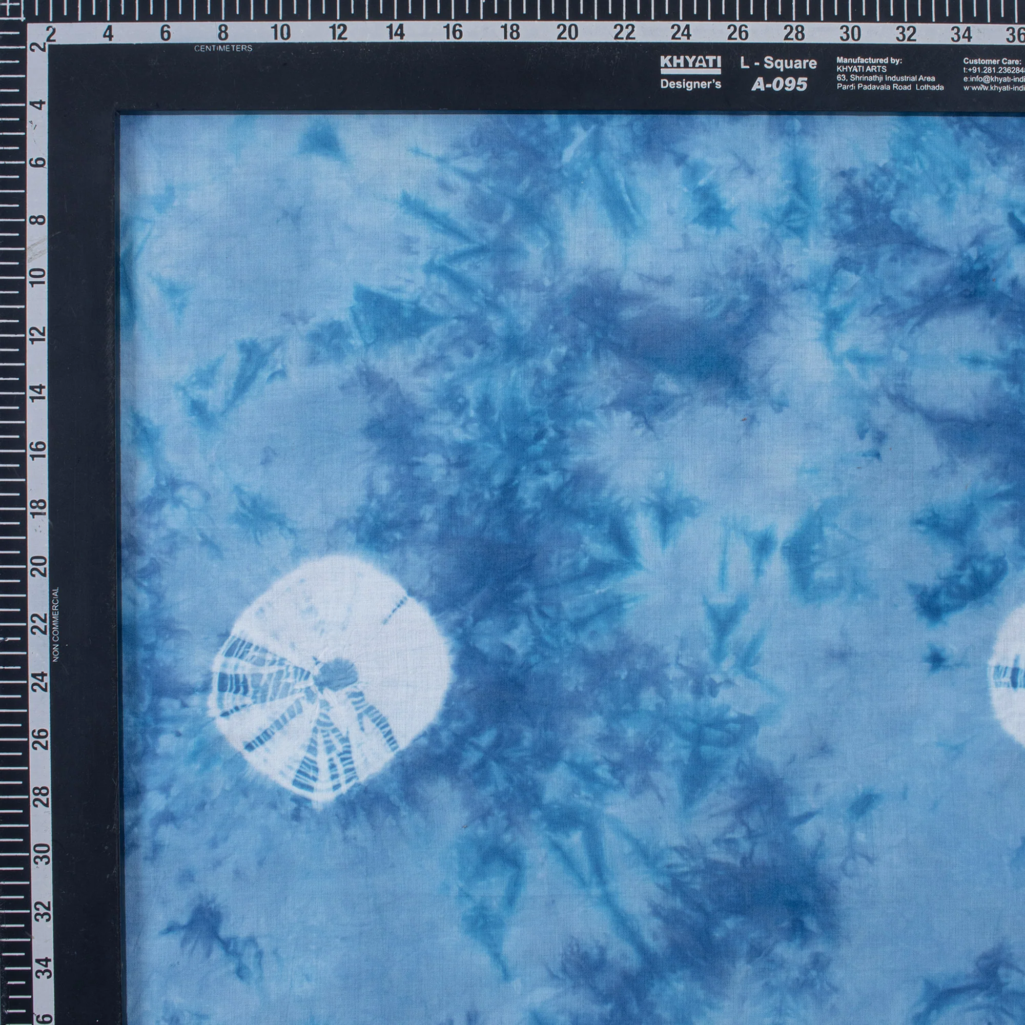 Blue Hand Dyed Cotton Running Fabric for Dress – Tie Dye Materials - Image 4