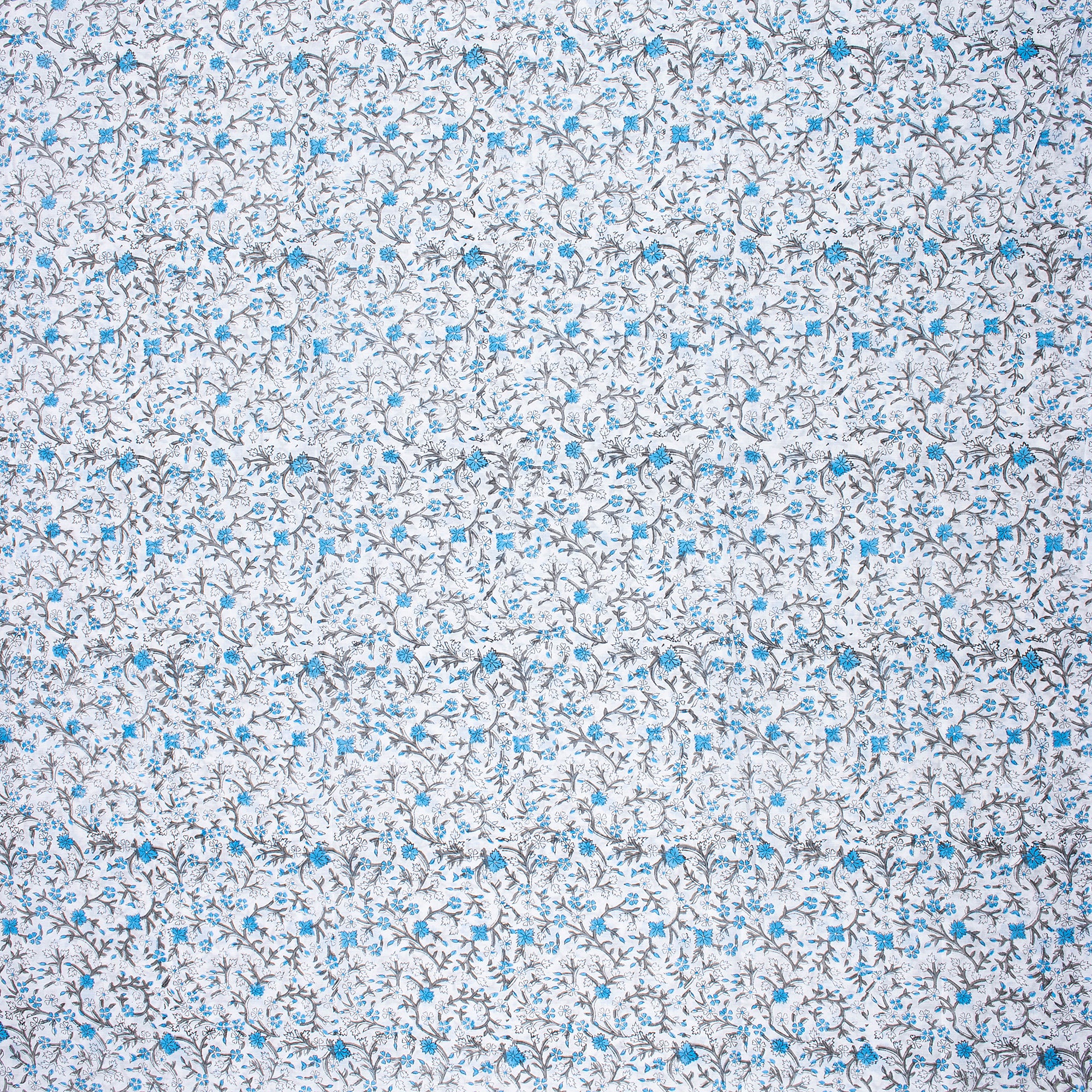 Classic Indian Hand Block Floral Pure Cotton Textile Fabric - Image 3