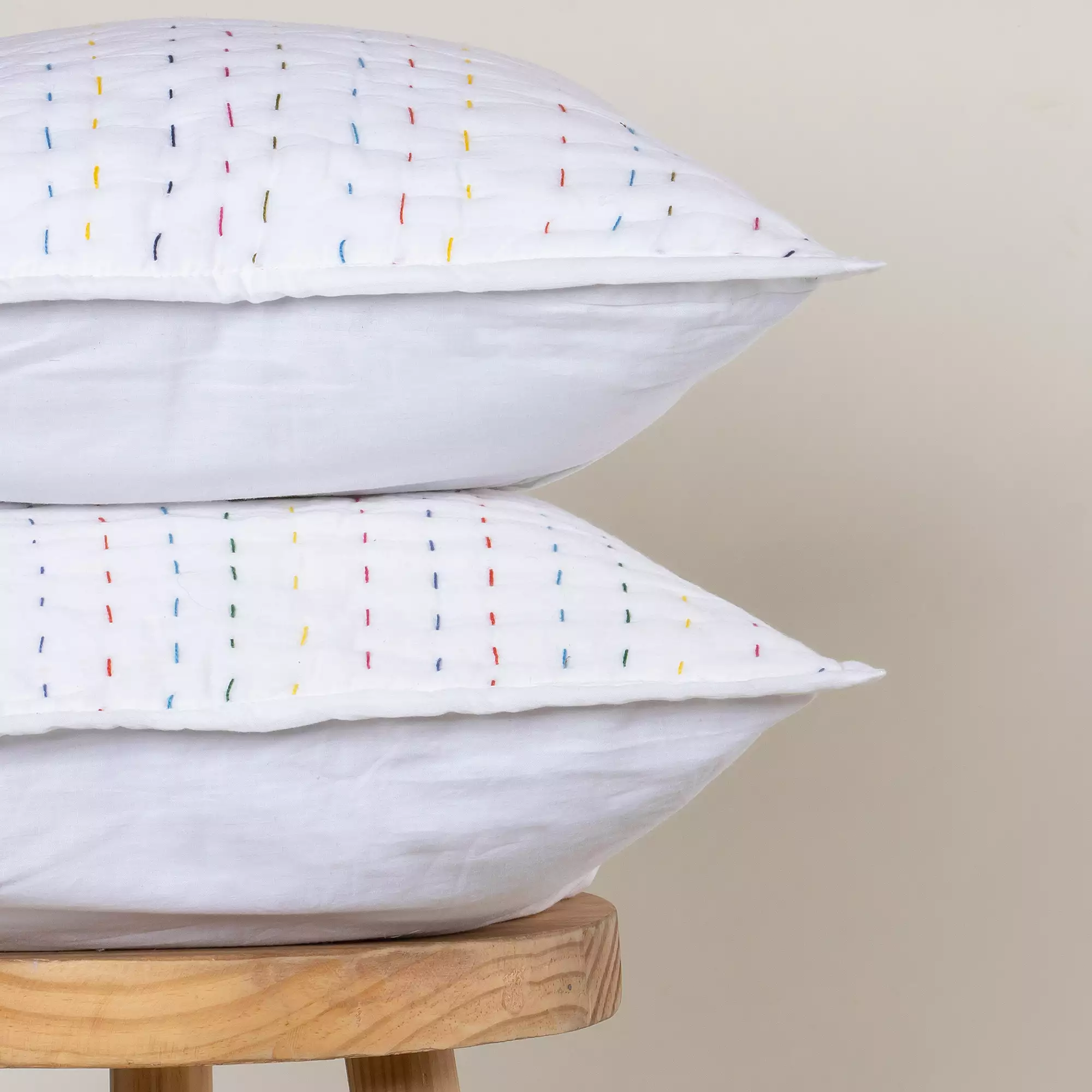 Quilted Kantha Cushion Cover - Image 3