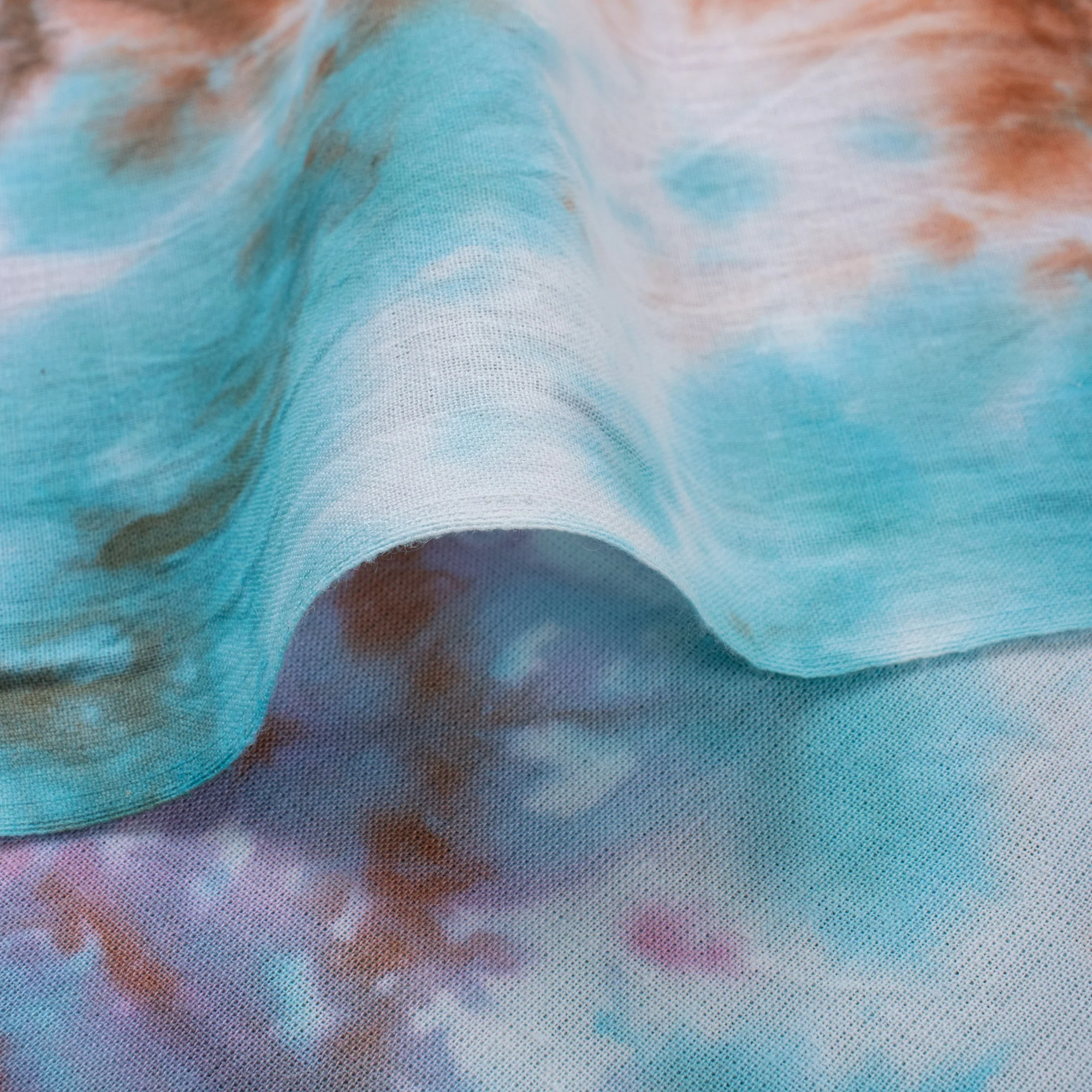 Hand dyed Organic Cotton Tie Dye Fabric - Image 4