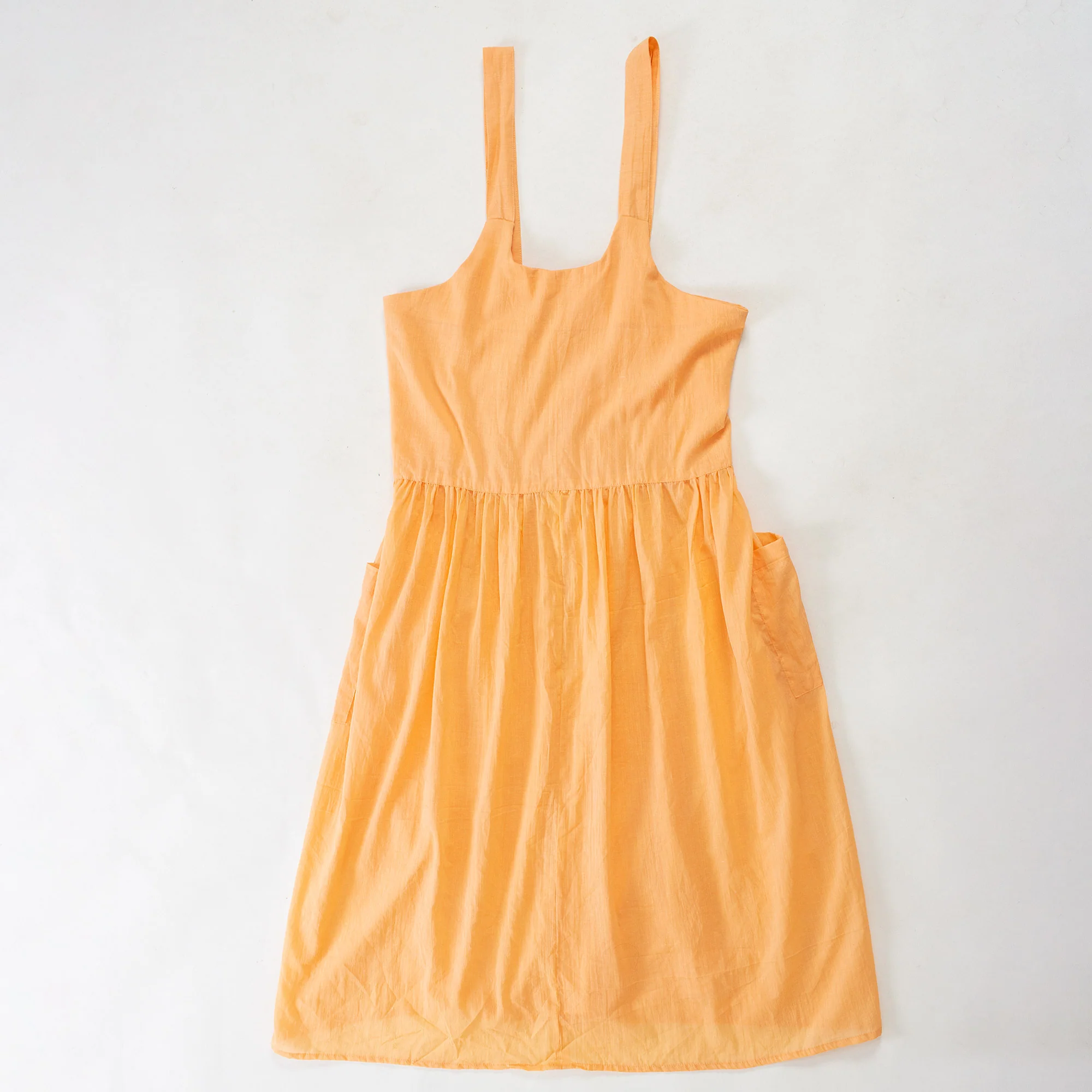 Indian Hand Dyed Solid Women's Cotton Cooking Apron - Image 3