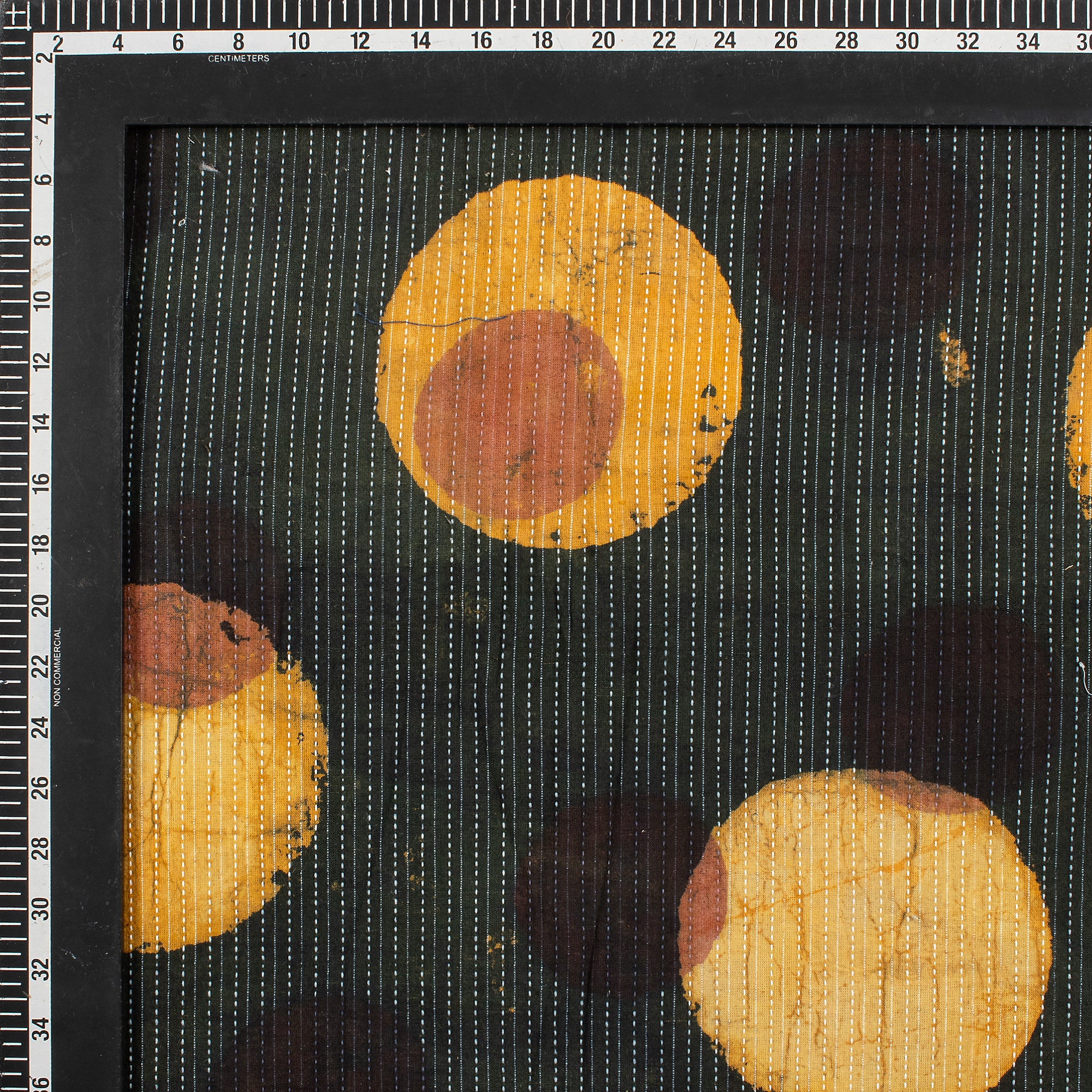 Hand Printed Dabu Organic Cotton Kantha Fabric - Image 3