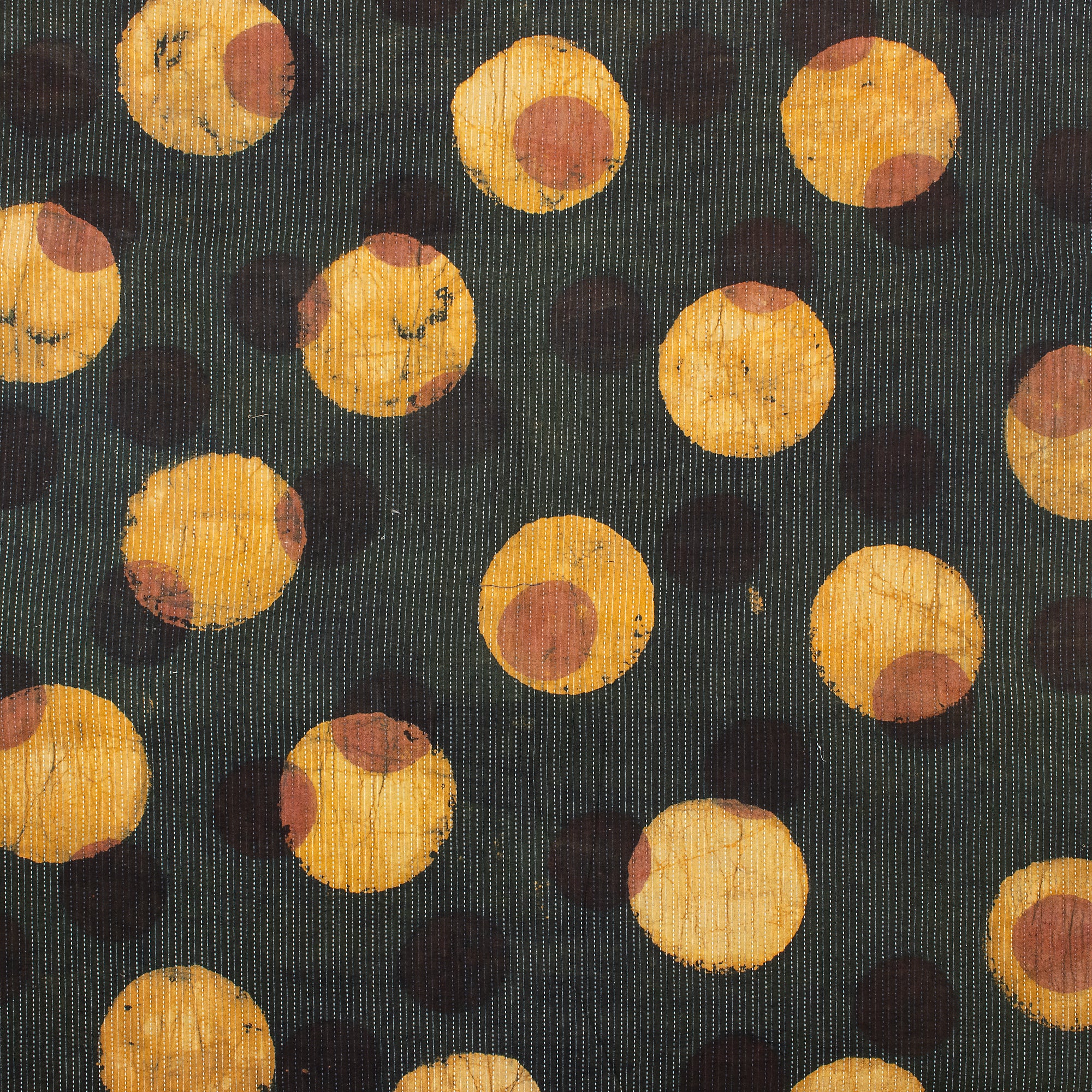 Hand Printed Dabu Organic Cotton Kantha Fabric - Image 5
