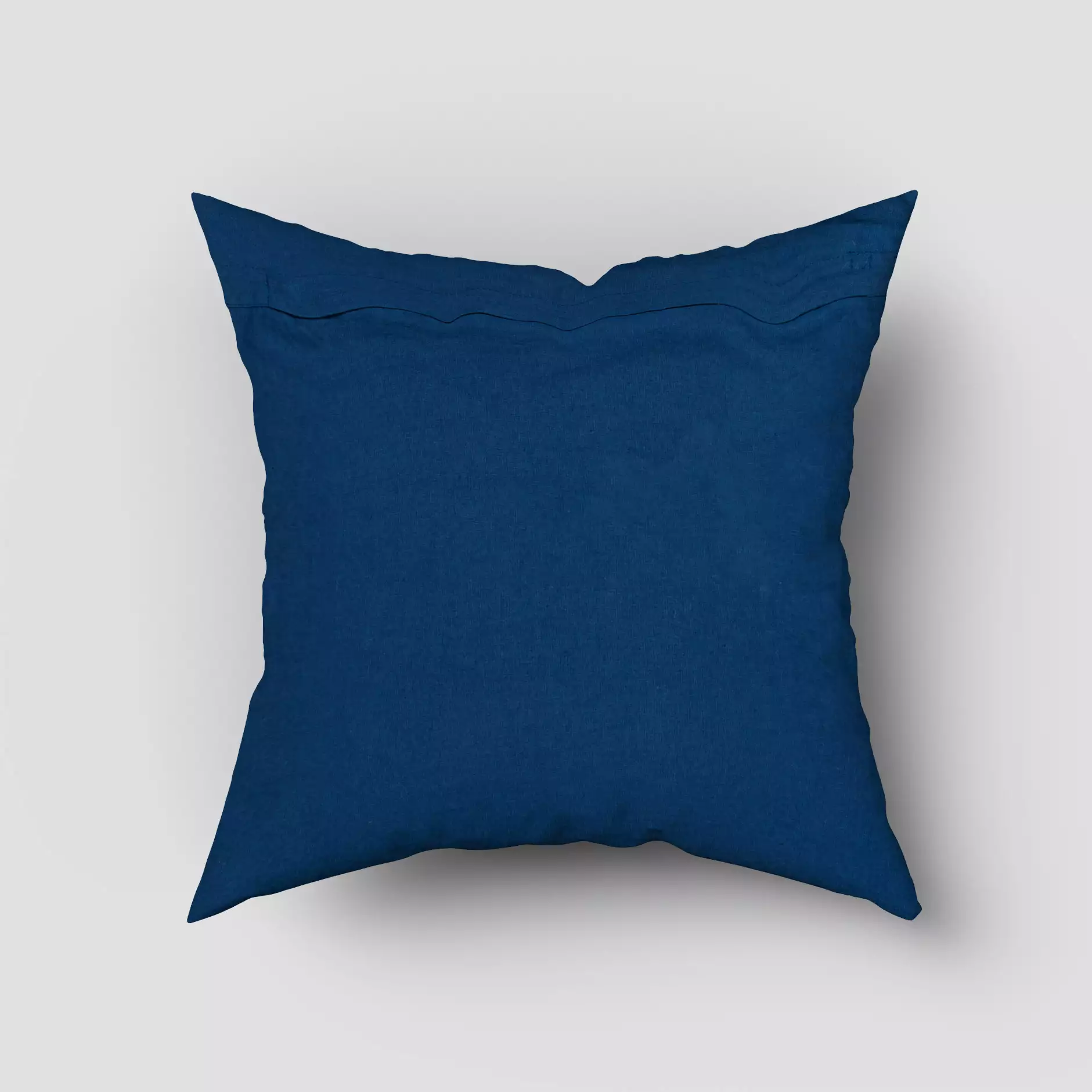 Hand Printed Indigo Blue Floral Cotton Cushion Cover - Image 2