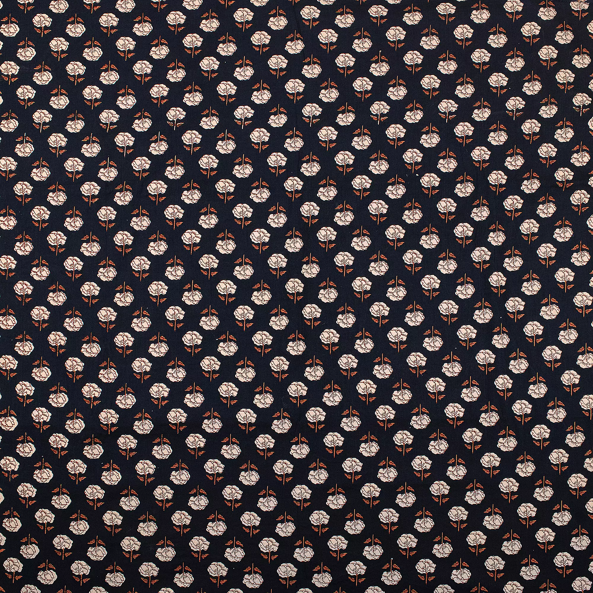 Handmade Bagru Hand Block Printed Cotton Fabric - Image 5