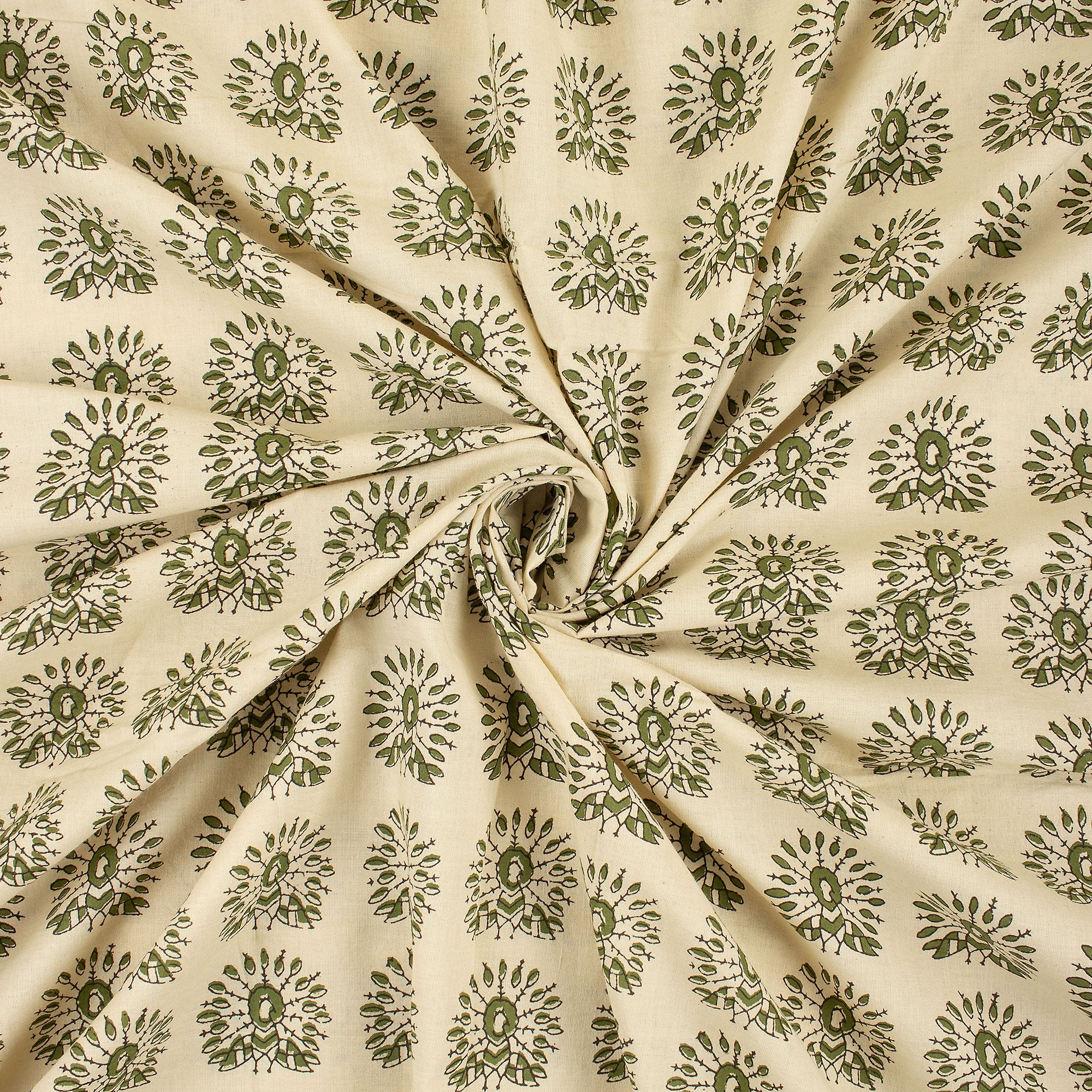 Handmade Bagru Printed Cotton Fabric - Image 2