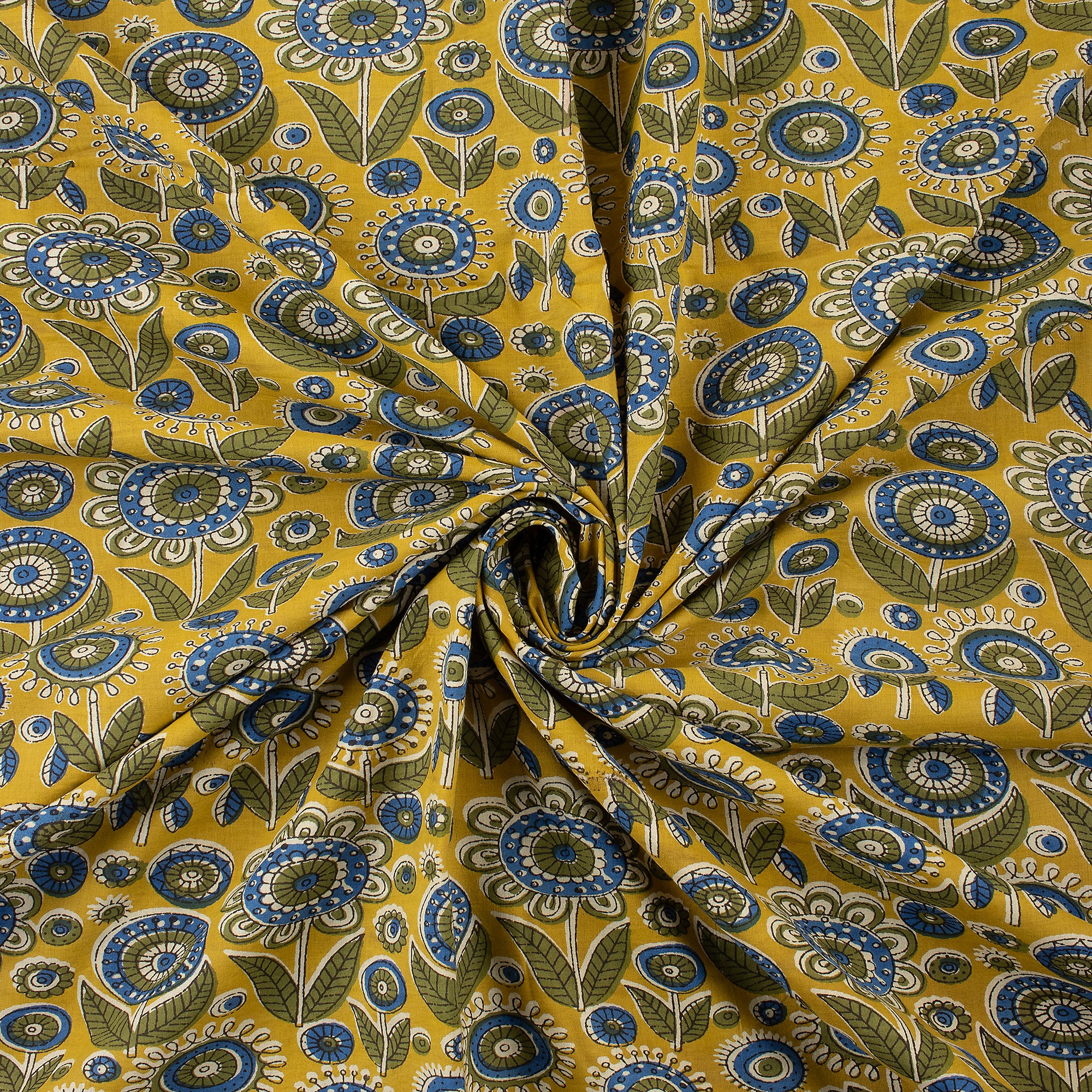 Handmade Bagru Printed Cotton Fabric - Image 5
