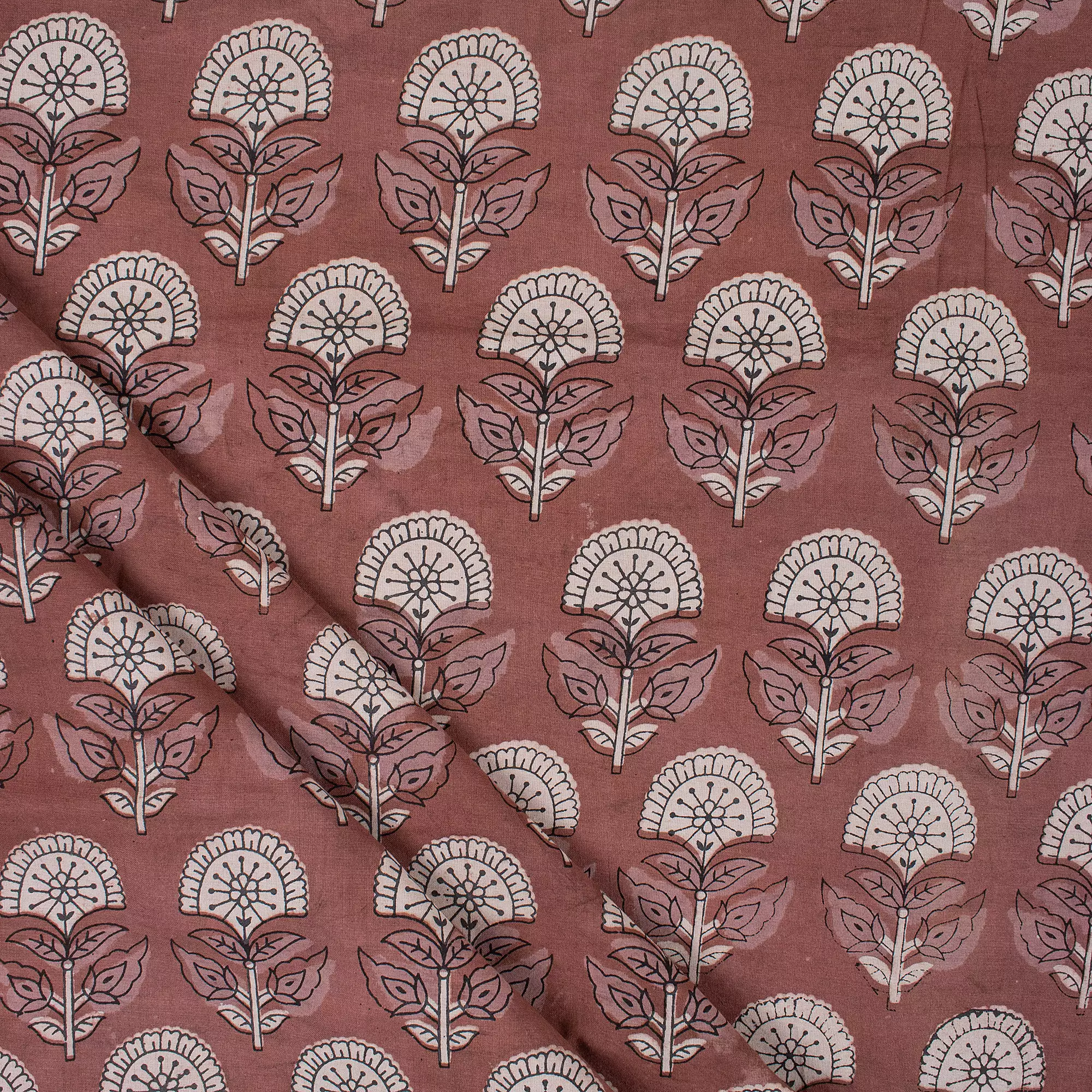 Handmade Floral Cotton Kashish Fabric by Yard