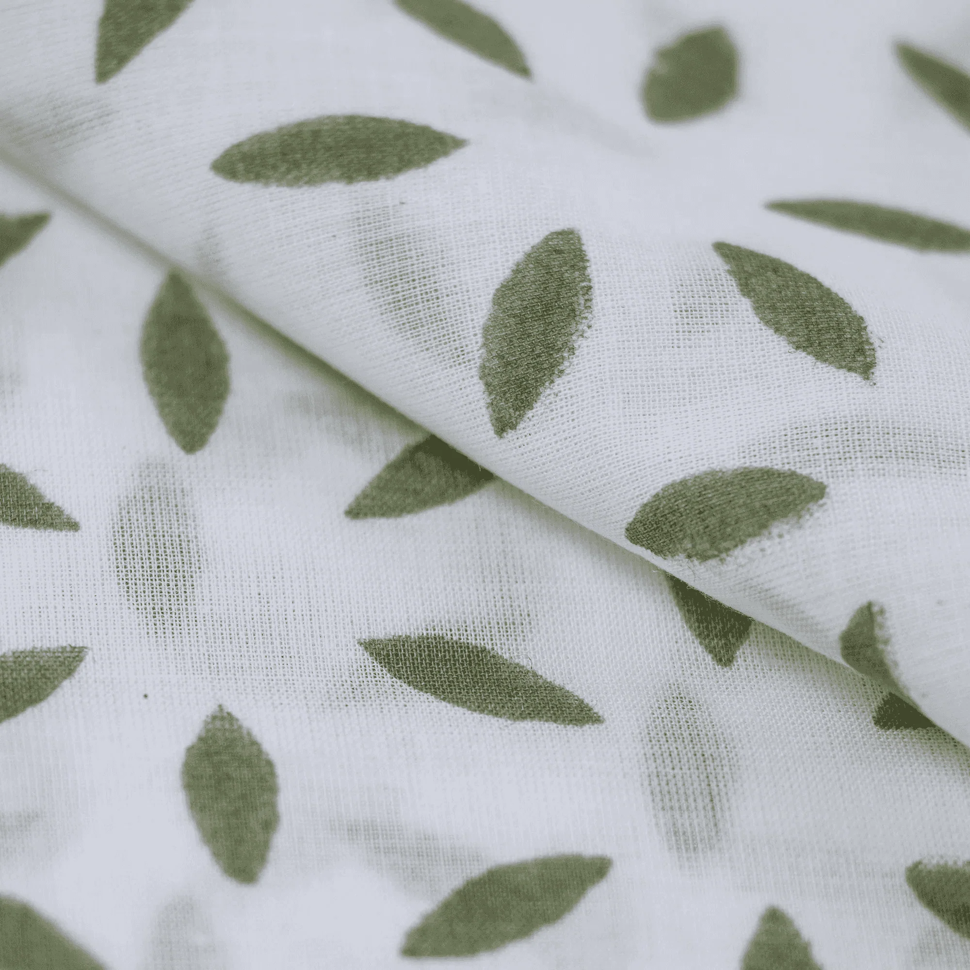 Handmade Natural Block Printed Pure Cotton Indian Textile Fabric - Image 3