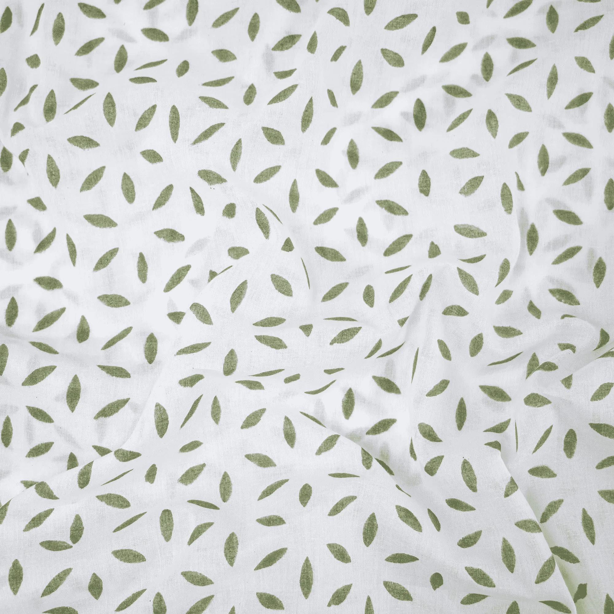 Handmade Natural Block Printed Pure Cotton Indian Textile Fabric - Image 4