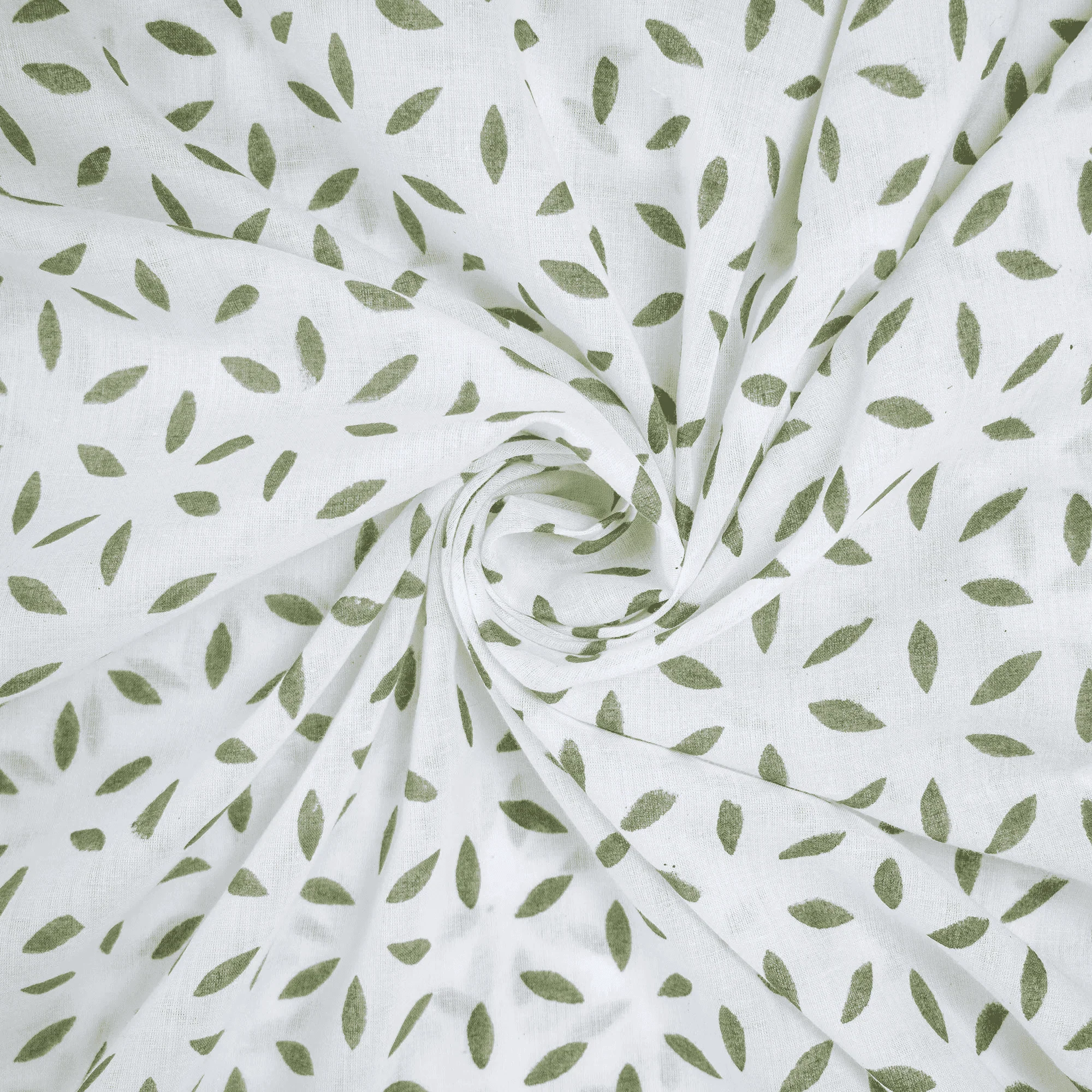 Handmade Natural Block Printed Pure Cotton Indian Textile Fabric - Image 5