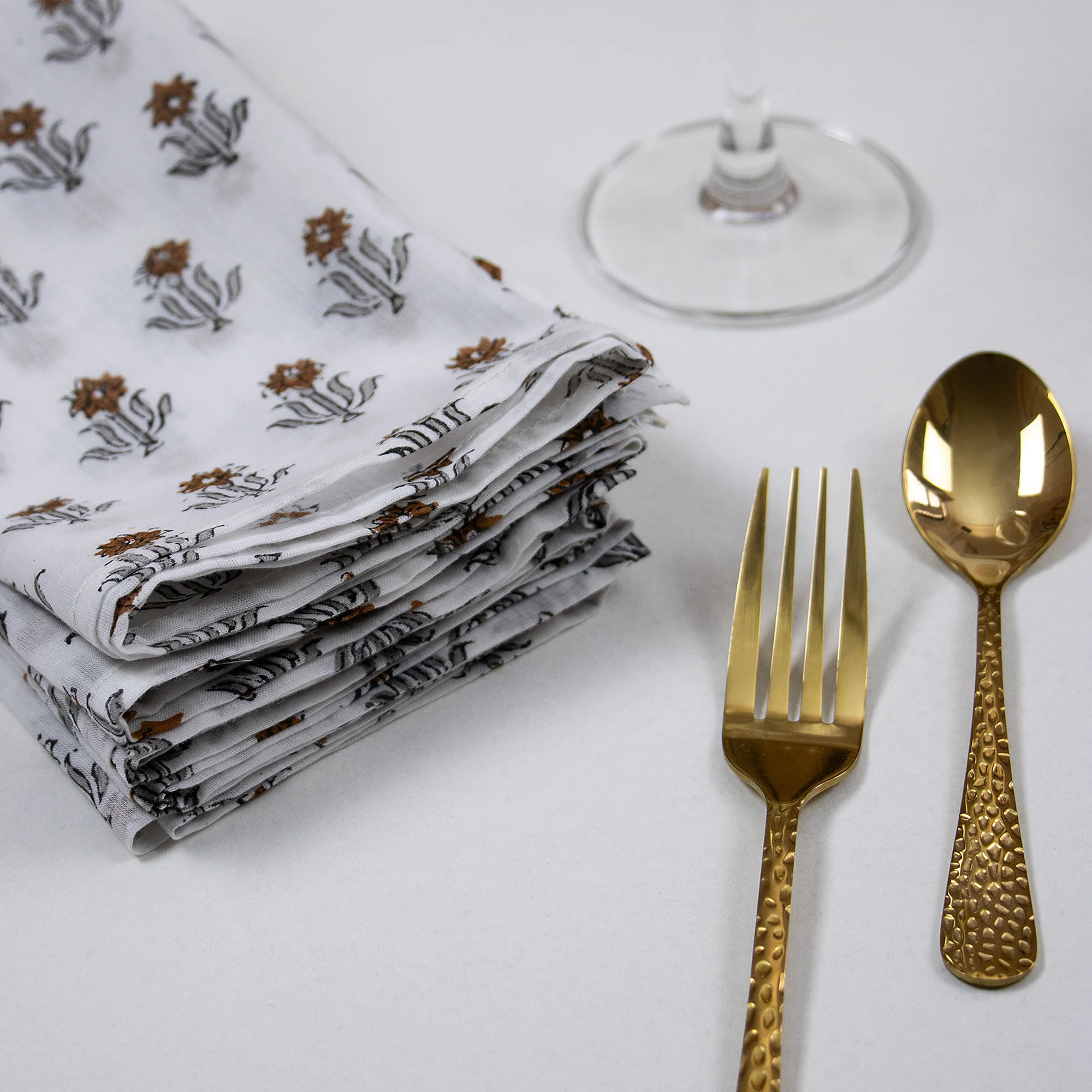 Buy Handmade Cotton Booti Cotton Napkin - Image 5