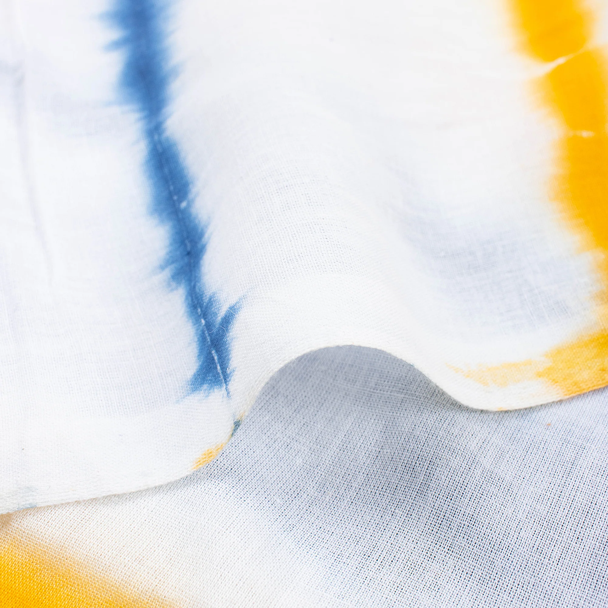 Handmade Cotton Stripe Natural Dyed Tie Dyed Fabric - Image 2