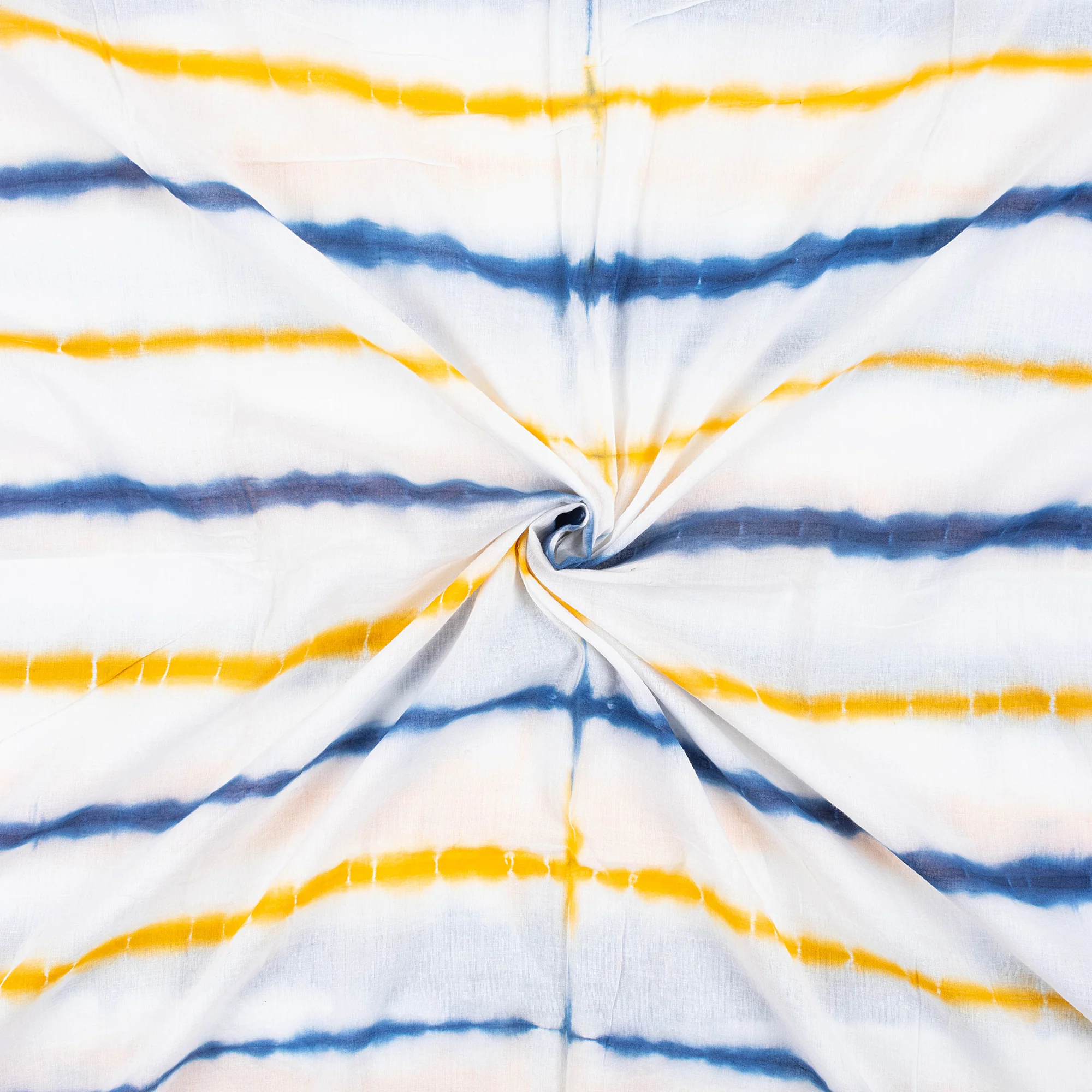 Handmade Cotton Stripe Natural Dyed Tie Dyed Fabric - Image 4