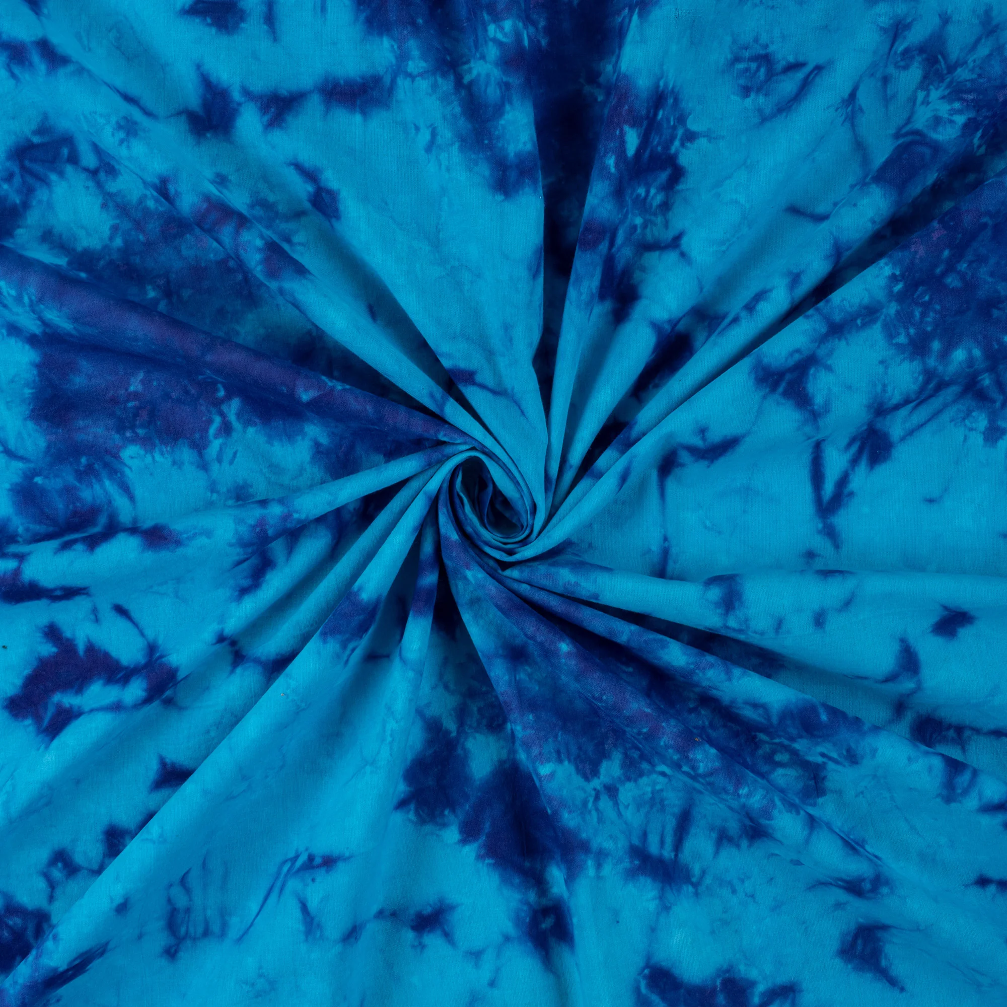 Handmade Dark Blue Tie Dye Shibori Fabric - Image 2