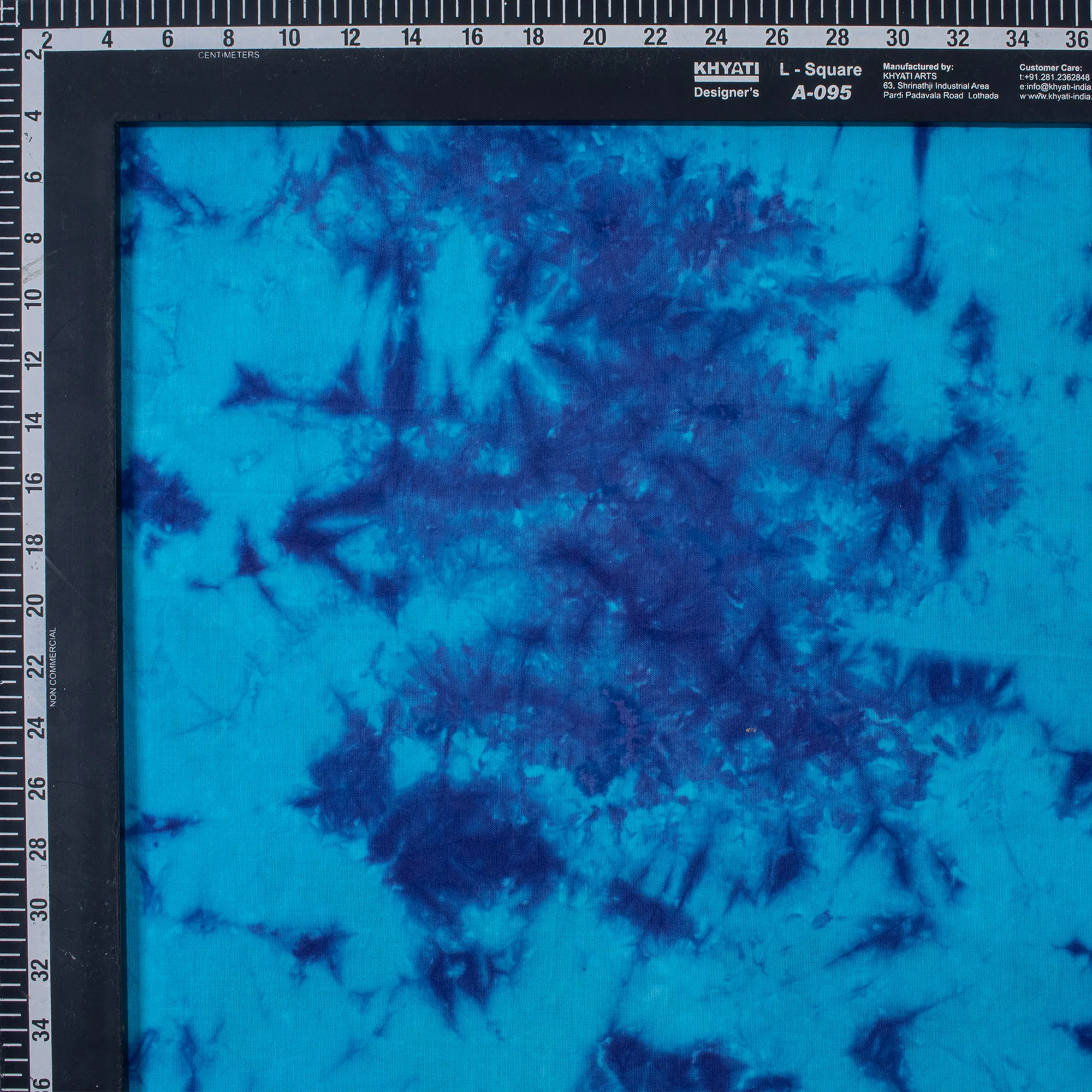 Handmade Dark Blue Tie Dye Shibori Fabric - Image 3