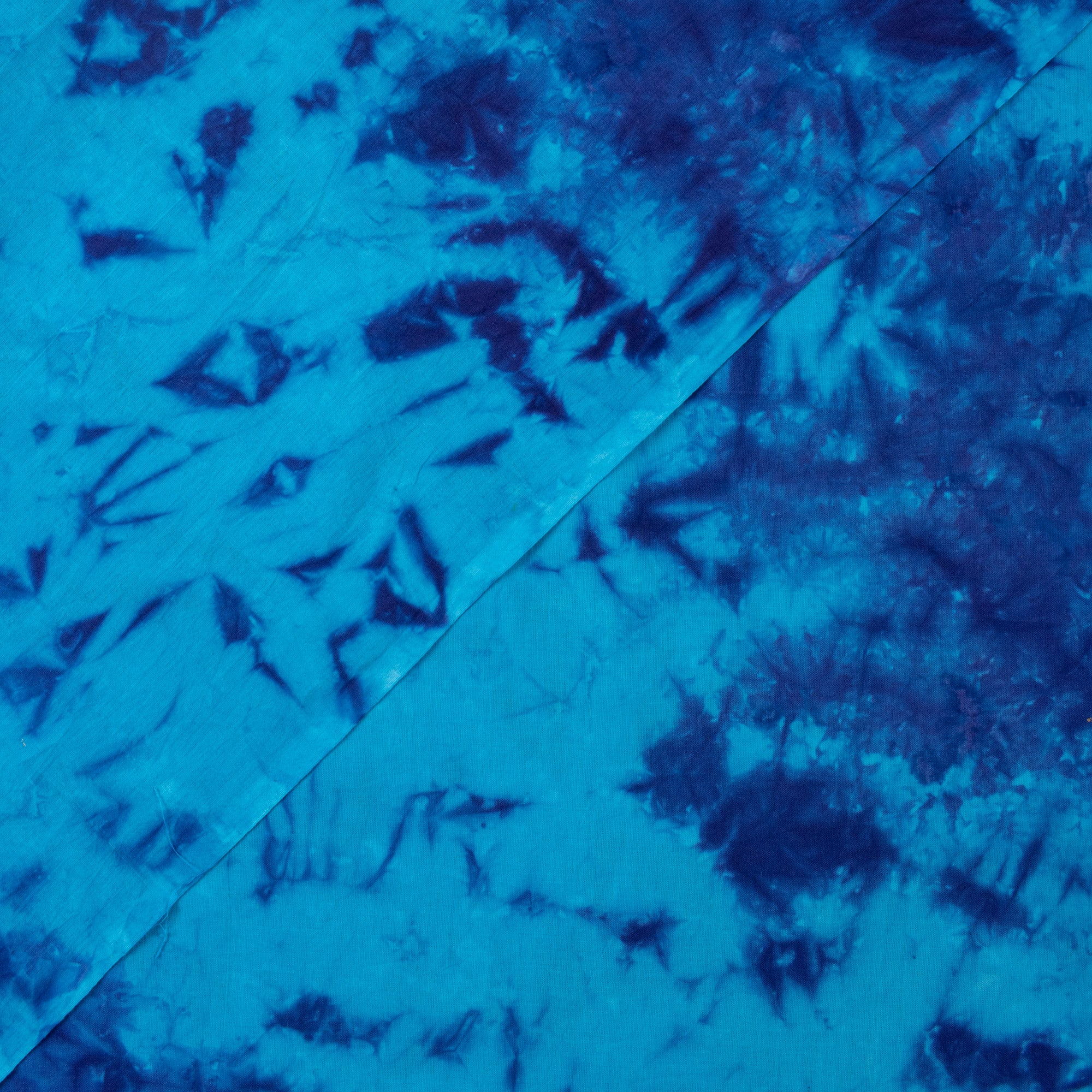 Handmade Dark Blue Tie Dye Shibori Fabric - Image 4