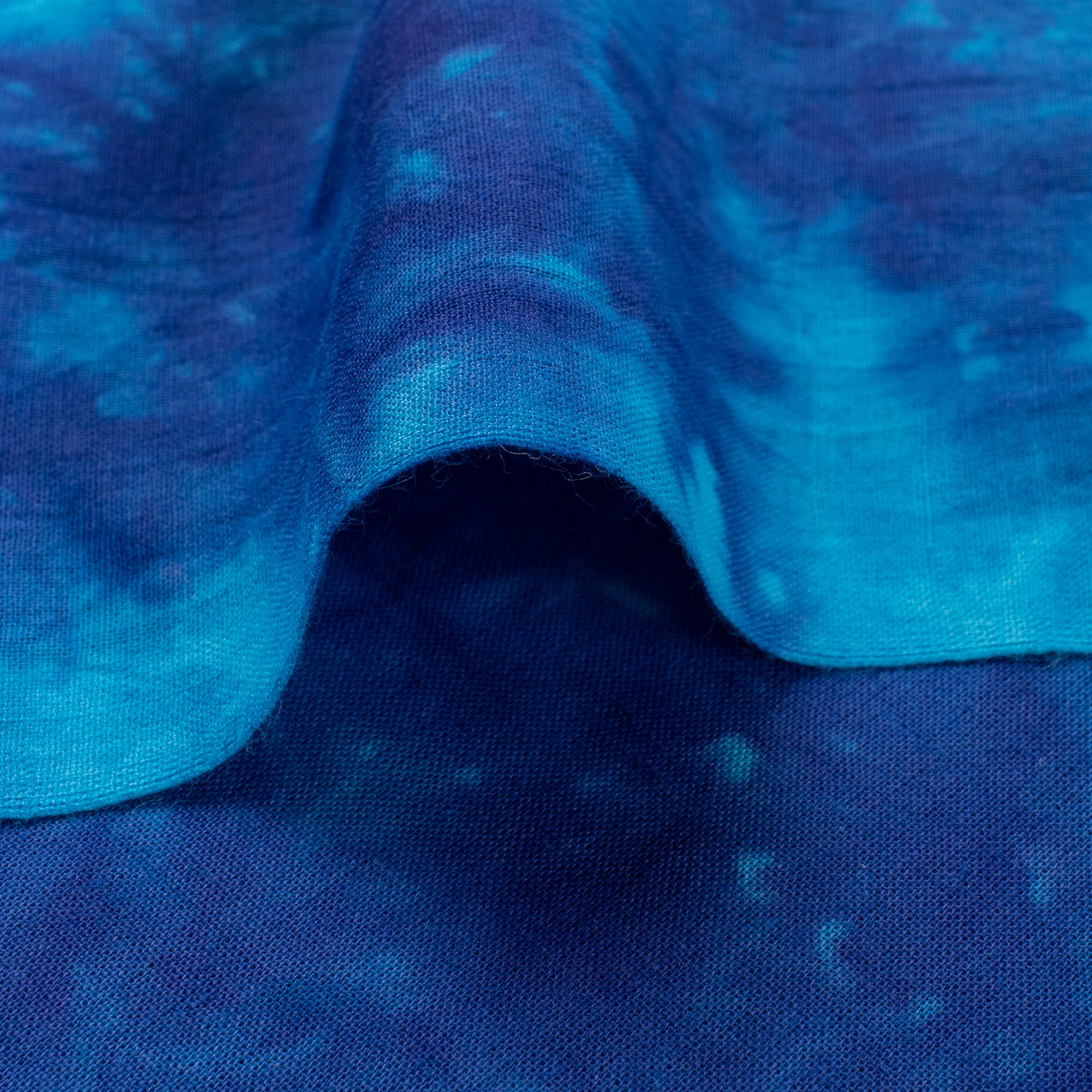 Handmade Dark Blue Tie Dye Shibori Fabric - Image 5