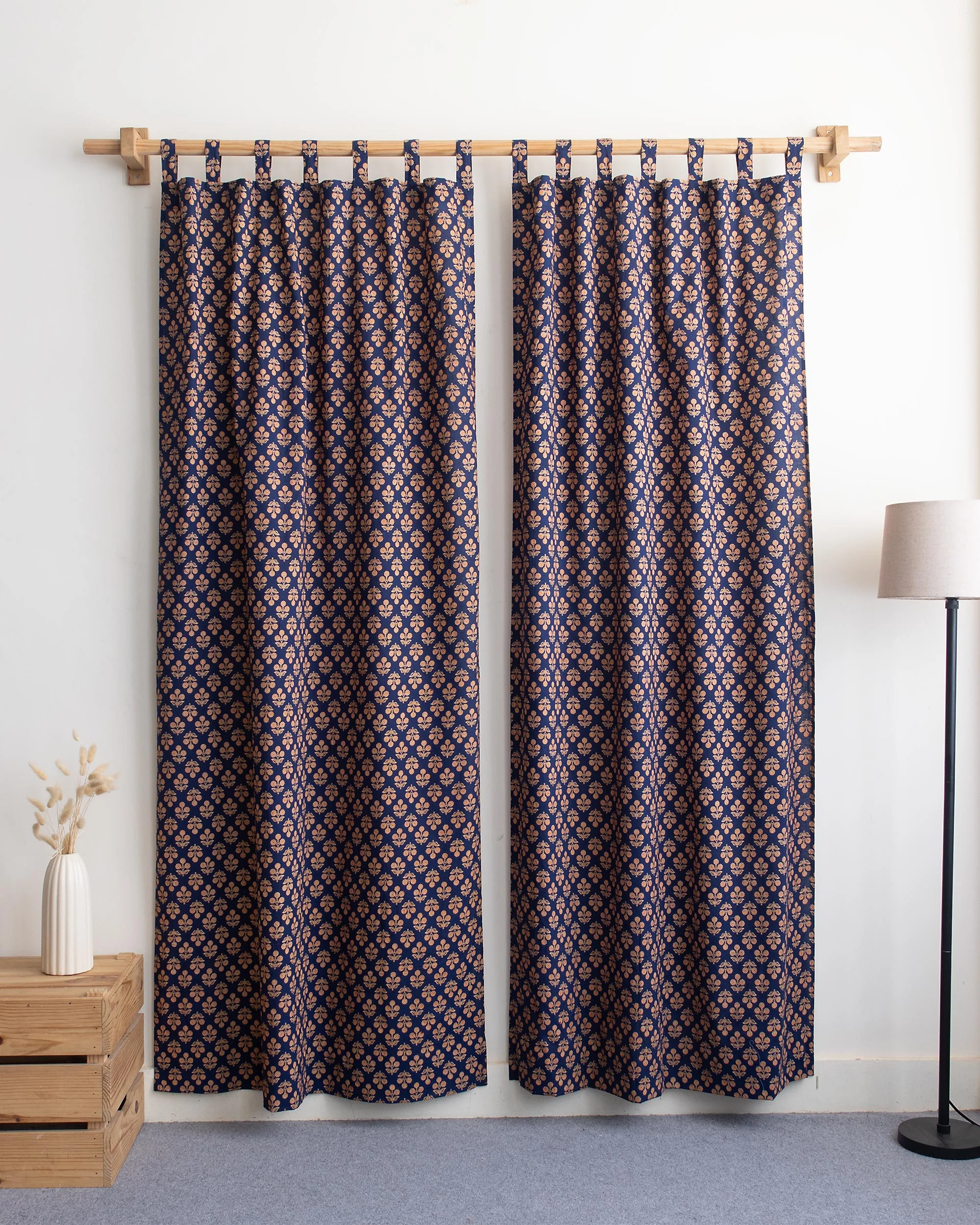 Handmade Floral Curtains for Door - Image 2