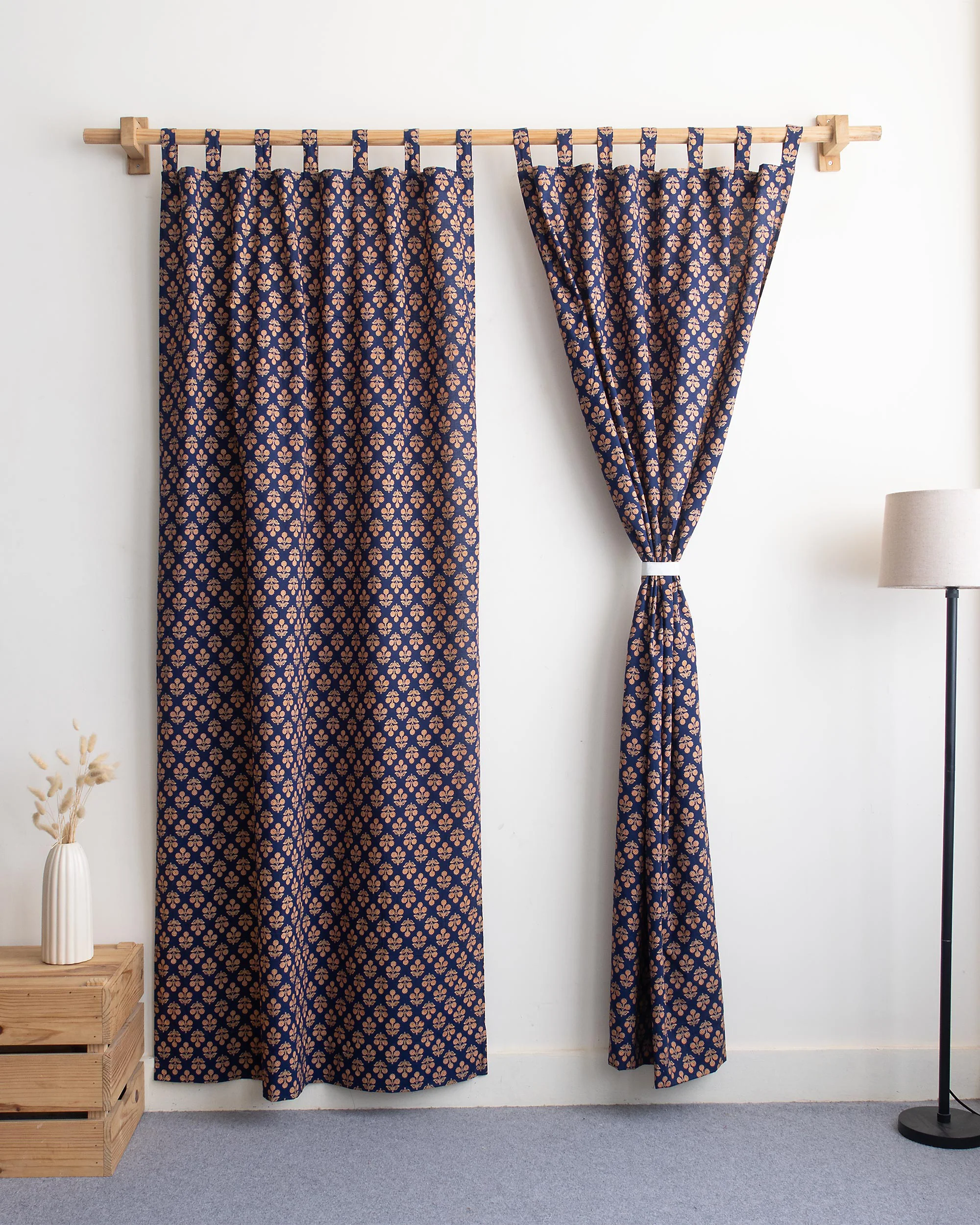 Handmade Floral Curtains for Door - Image 3