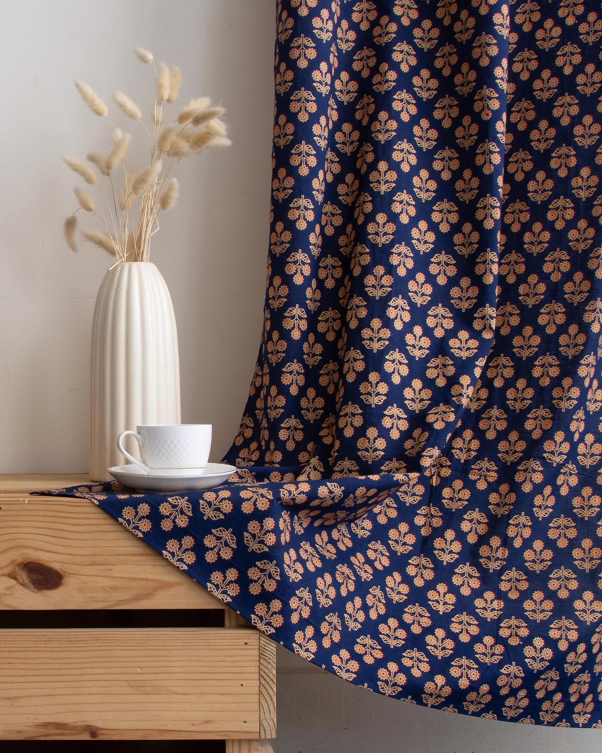 Handmade Floral Curtains for Door - Image 4