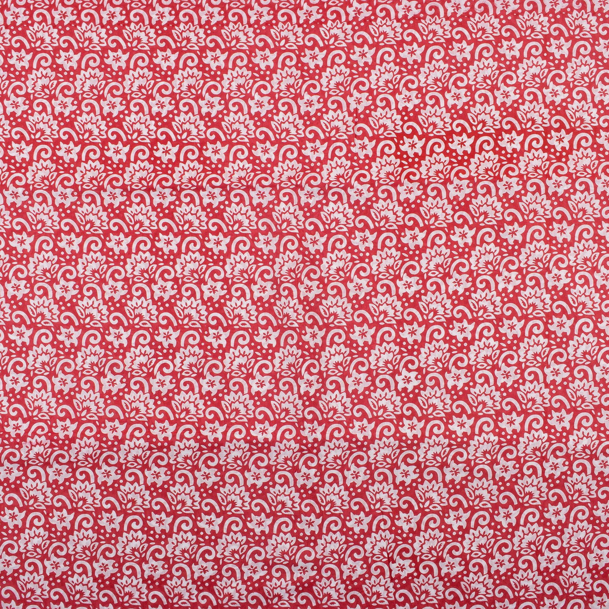 Natural Dye Indian Handmade Floral Print Cotton Fabric By The Yard - Image 4