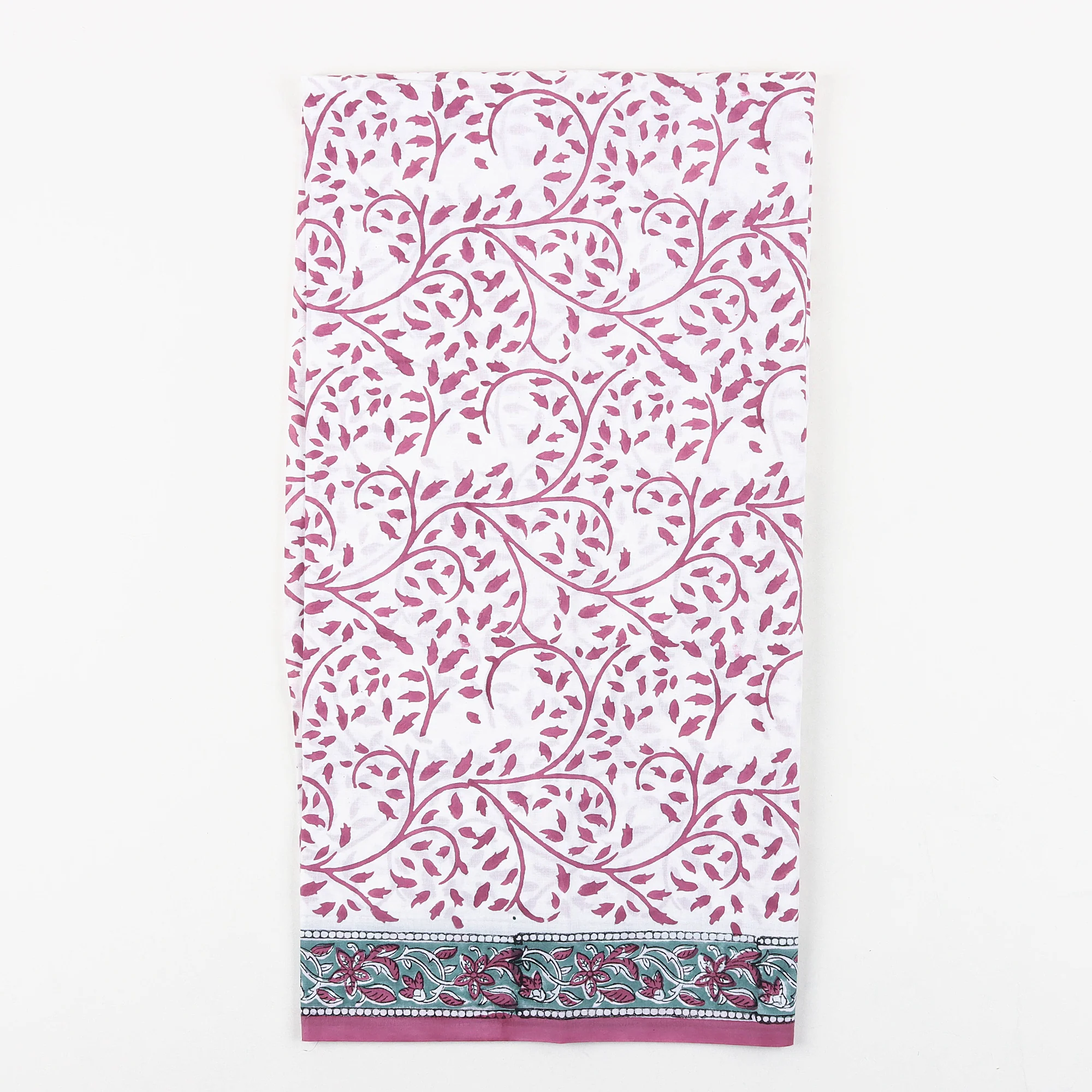 Handmade Floral Printed Woman 3PC Suit Set Cotton Dupatta - Image 5