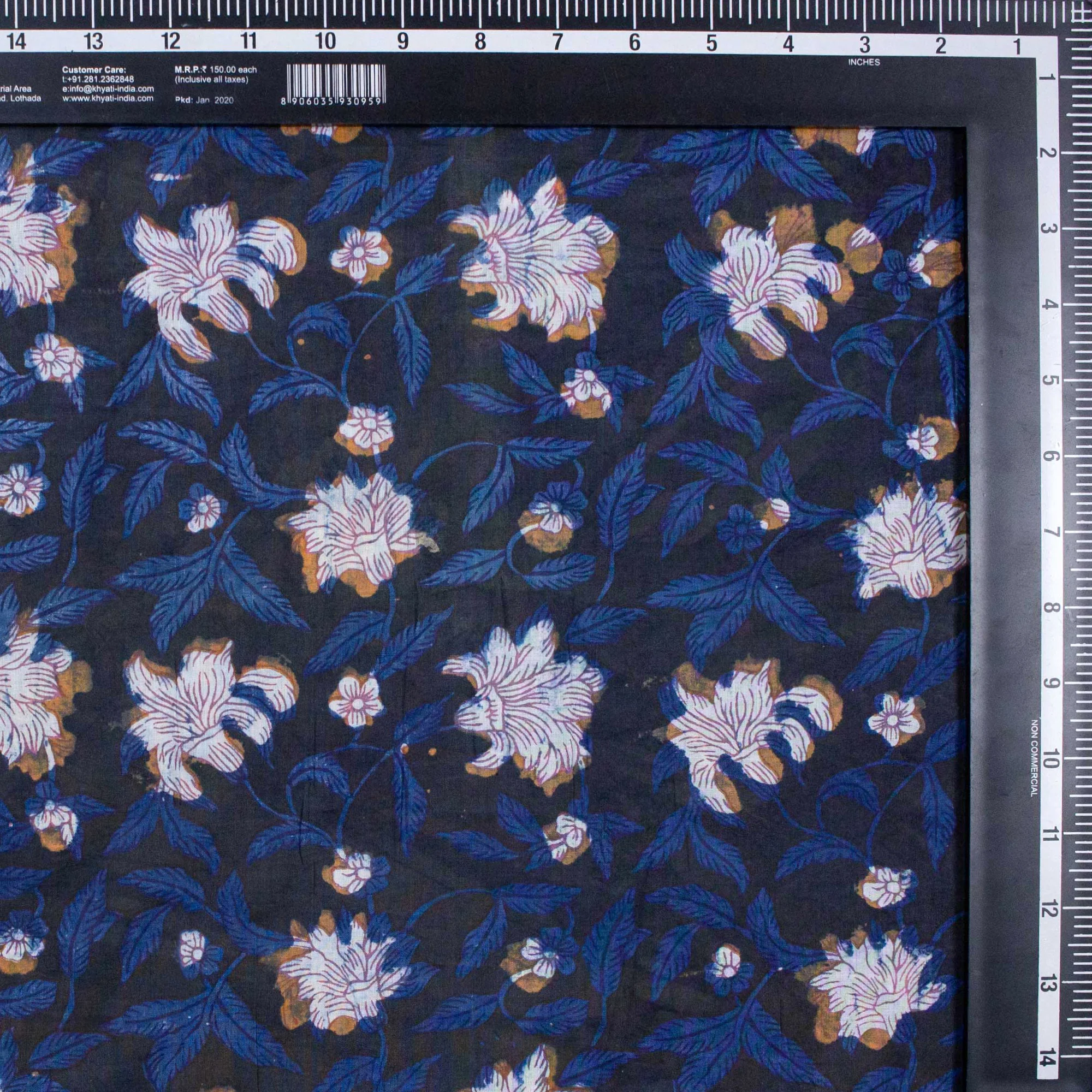 Handmade Floral Printed Dabu Fabric - Image 3