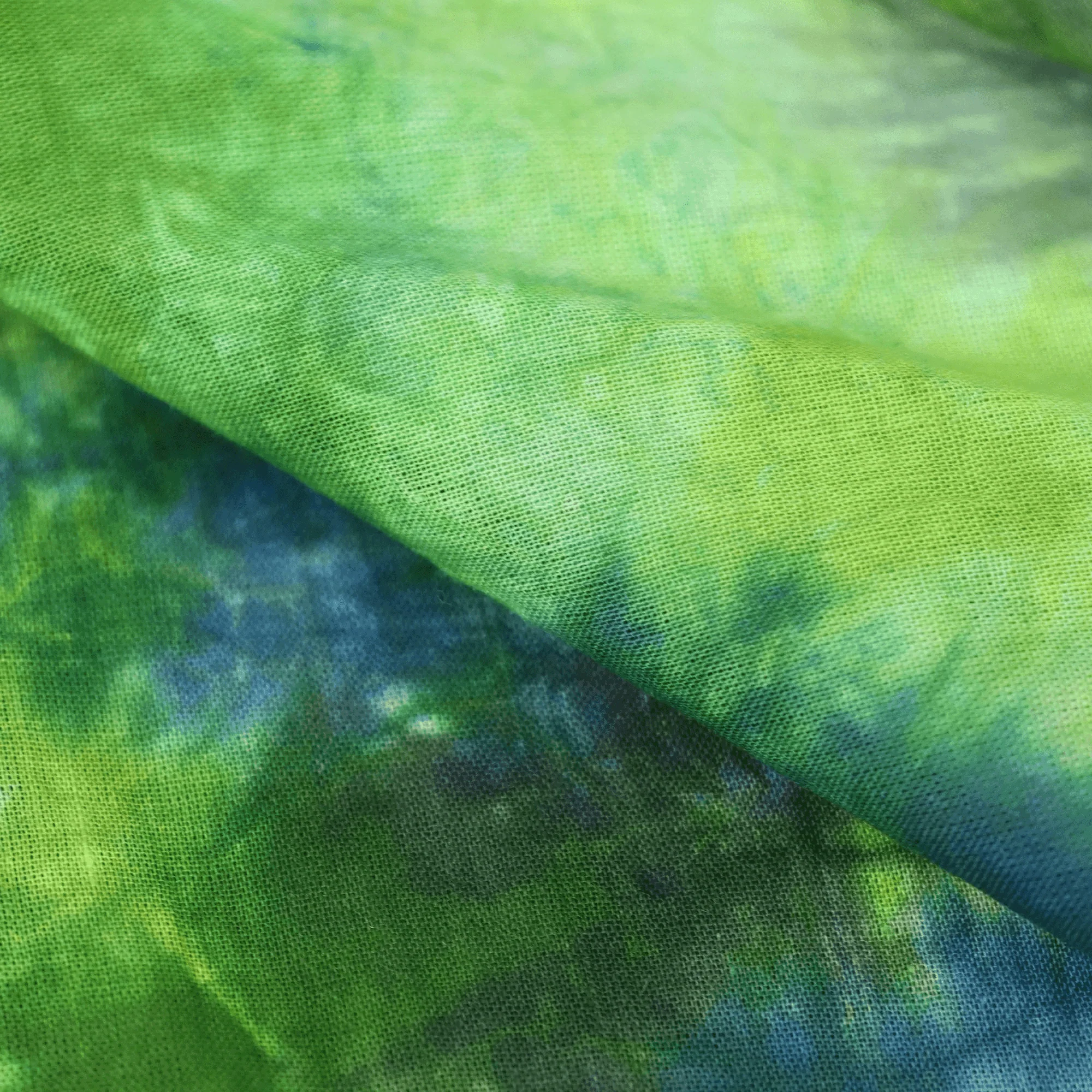 Premium Quality Green Tie Dye Indian Handmade Cotton Fabric - Image 5