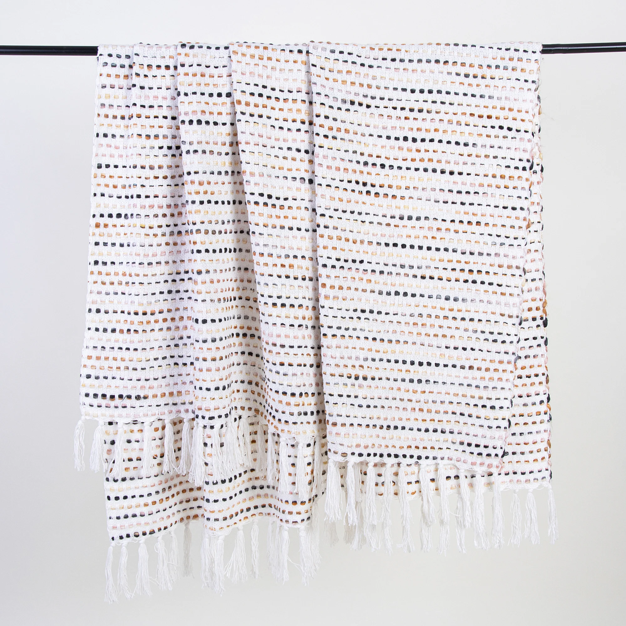 Handmade Pure Cotton Woven Throw Blanket - Image 4